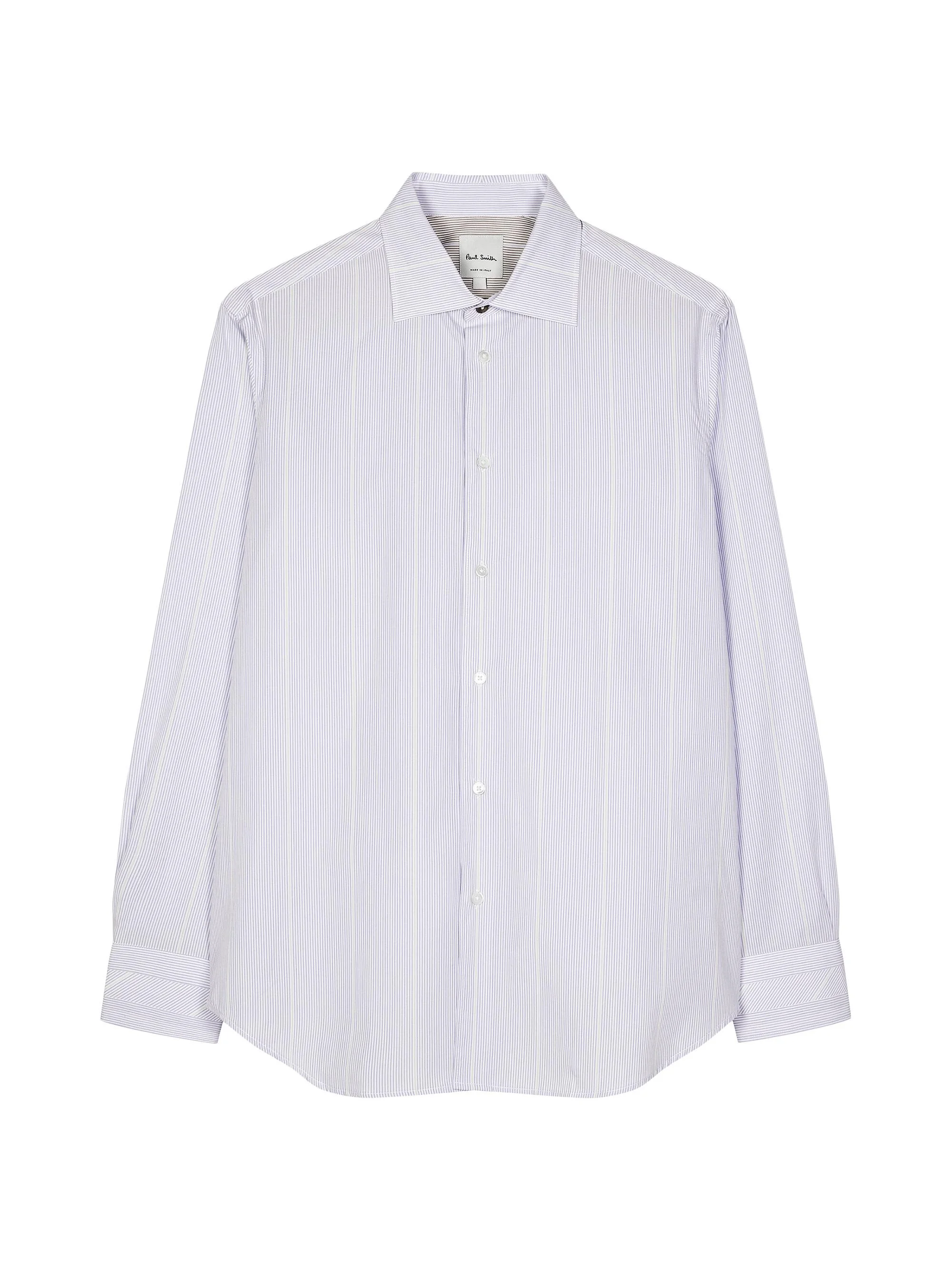 Men's Regular-Fit Cotton Shirt - Light Blue - 1