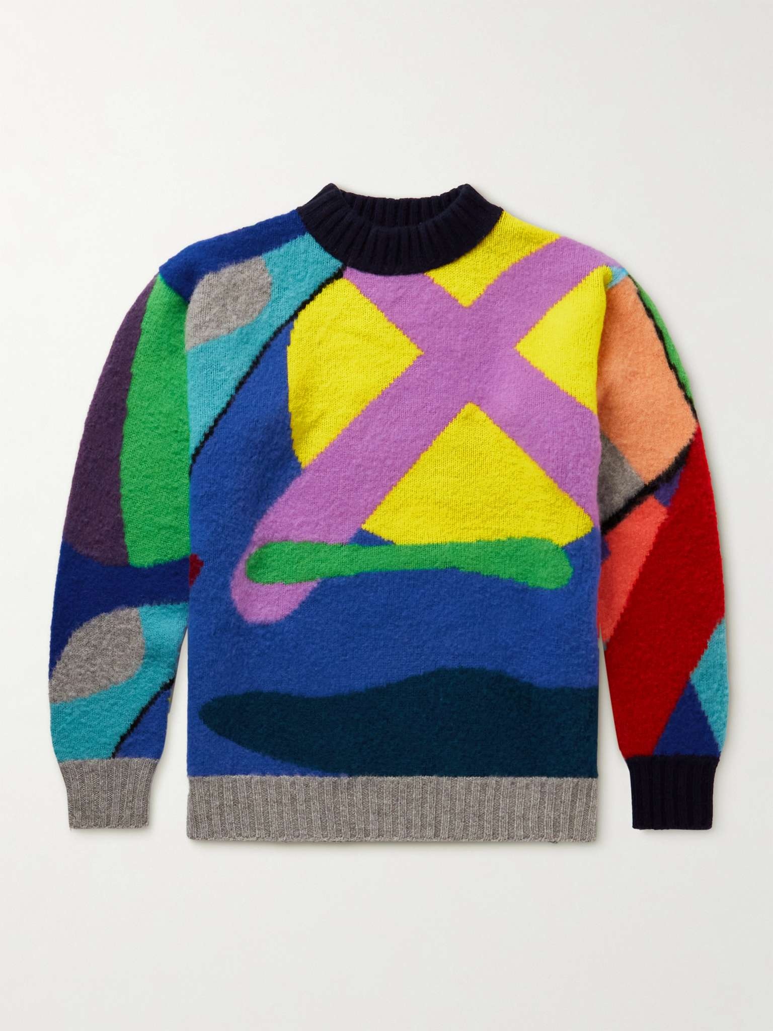 + KAWS Wool-Jacquard Sweater - 1