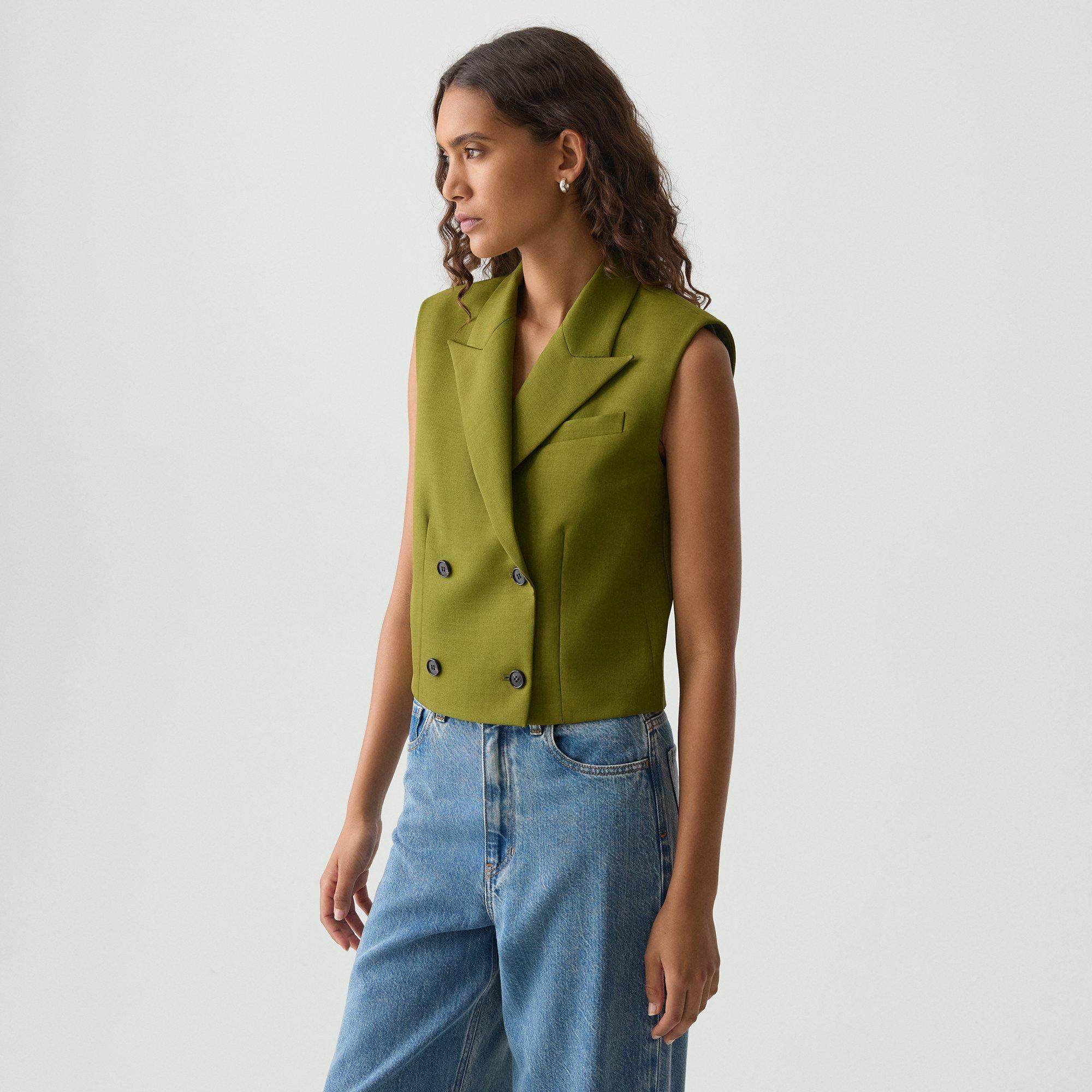 Double-Breasted Vest in City Twill - 3