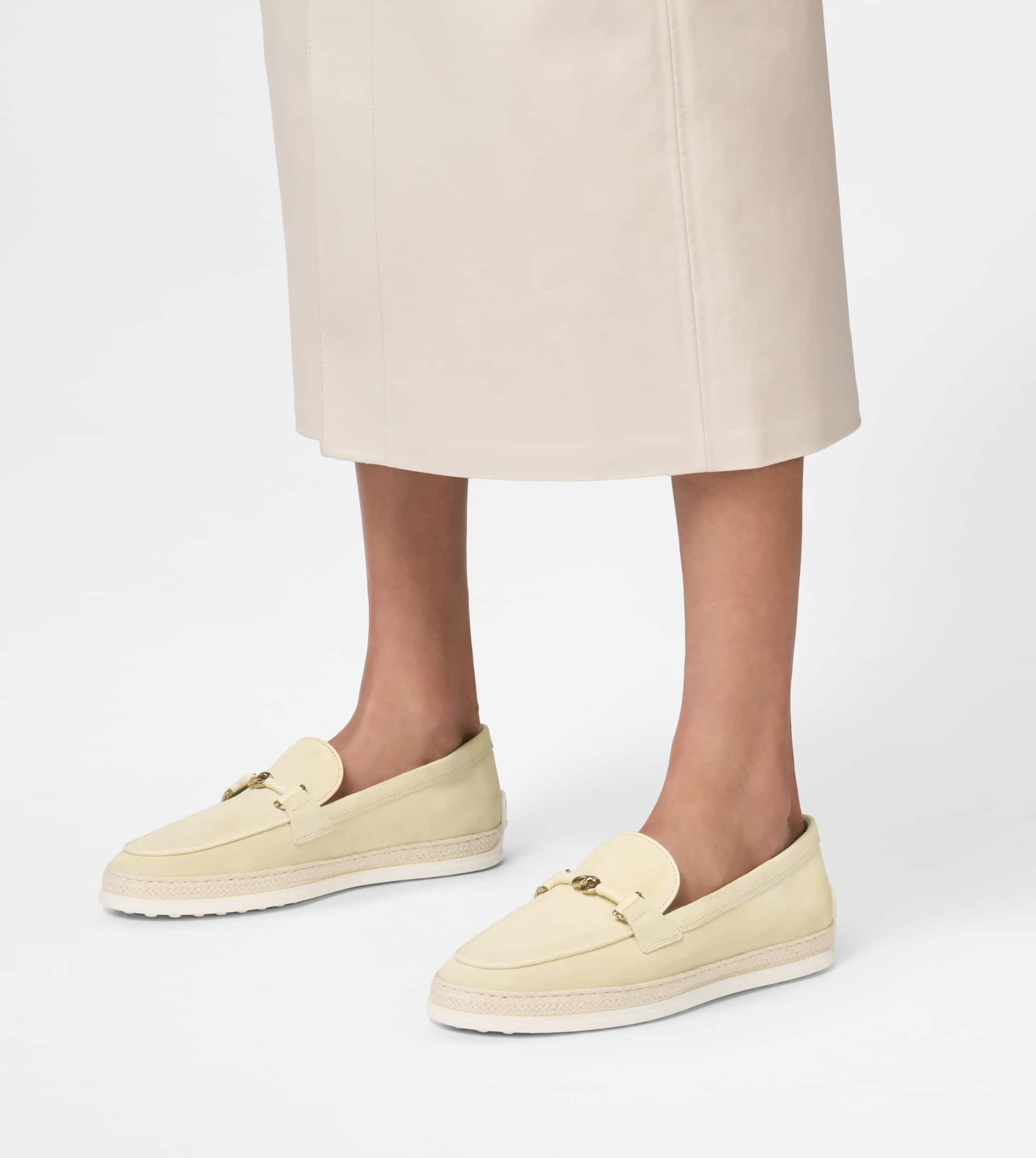 LOAFERS IN SUEDE - YELLOW - 7