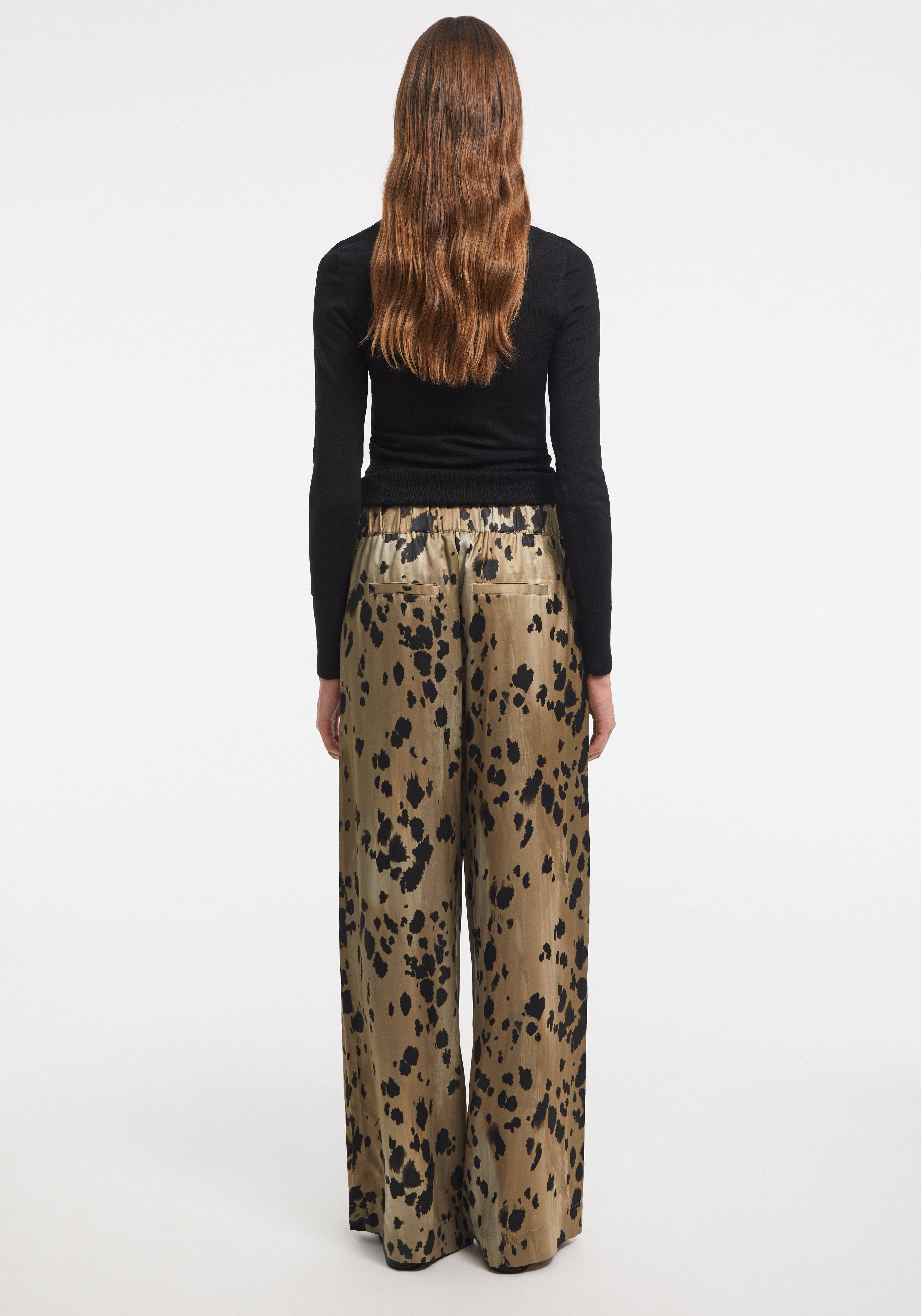 CRUST
Animal print silk-blend pants - 6