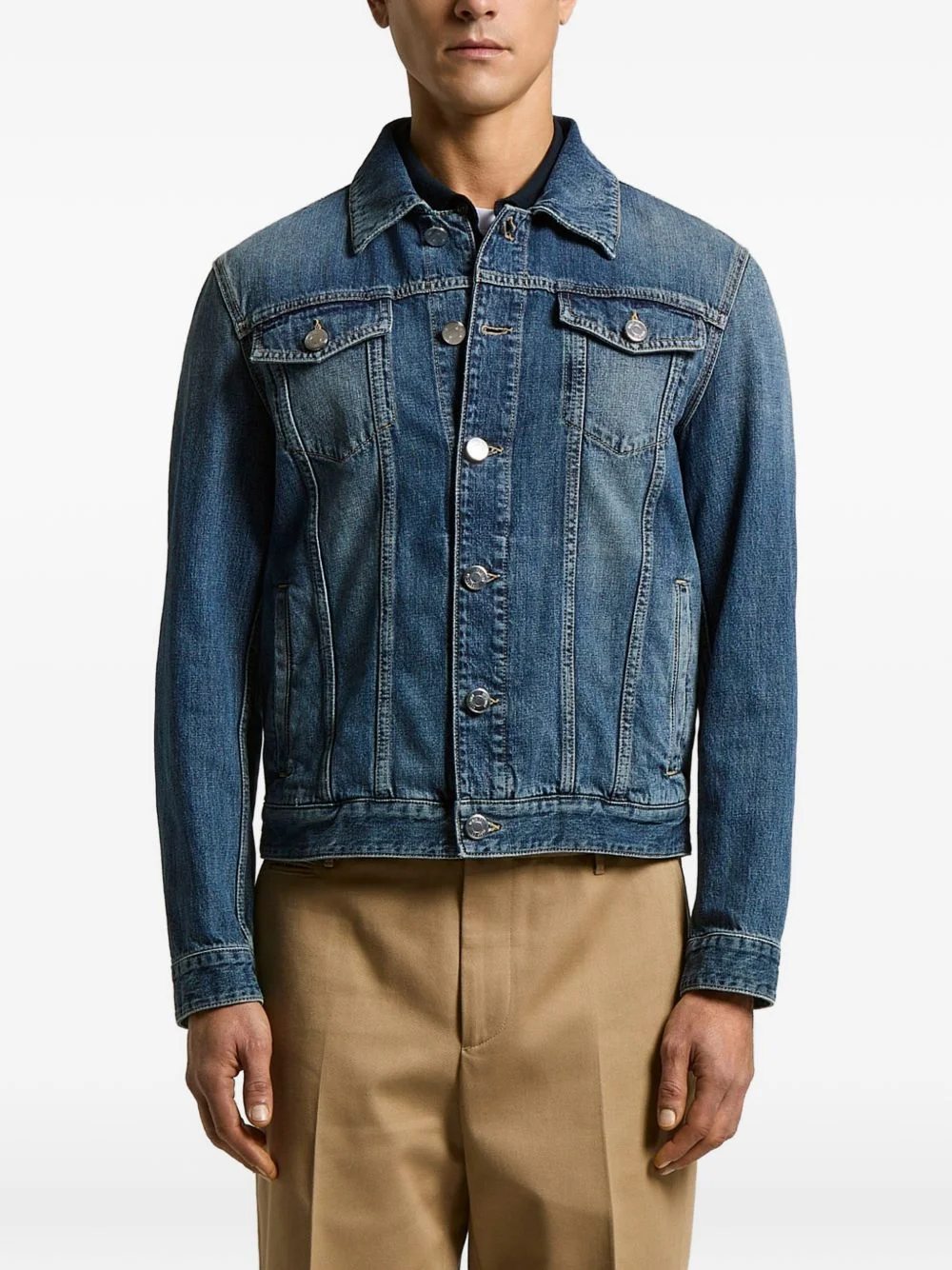 buttoned denim jacket - 1