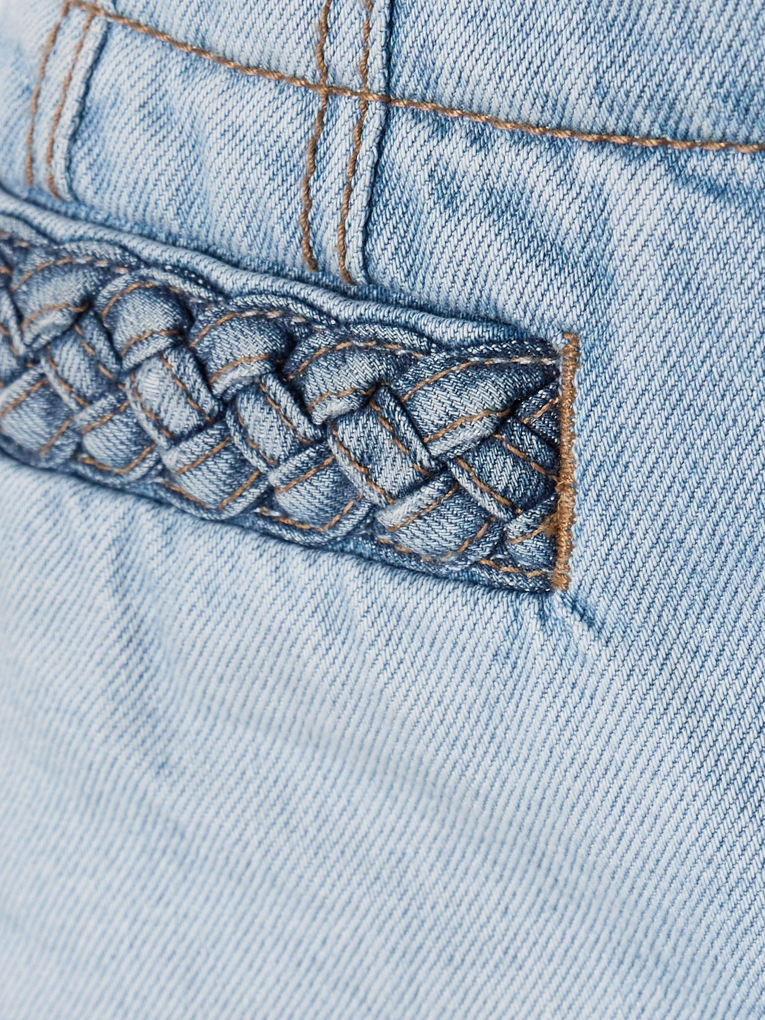 Lucky braided denim shorts Light denim - 4