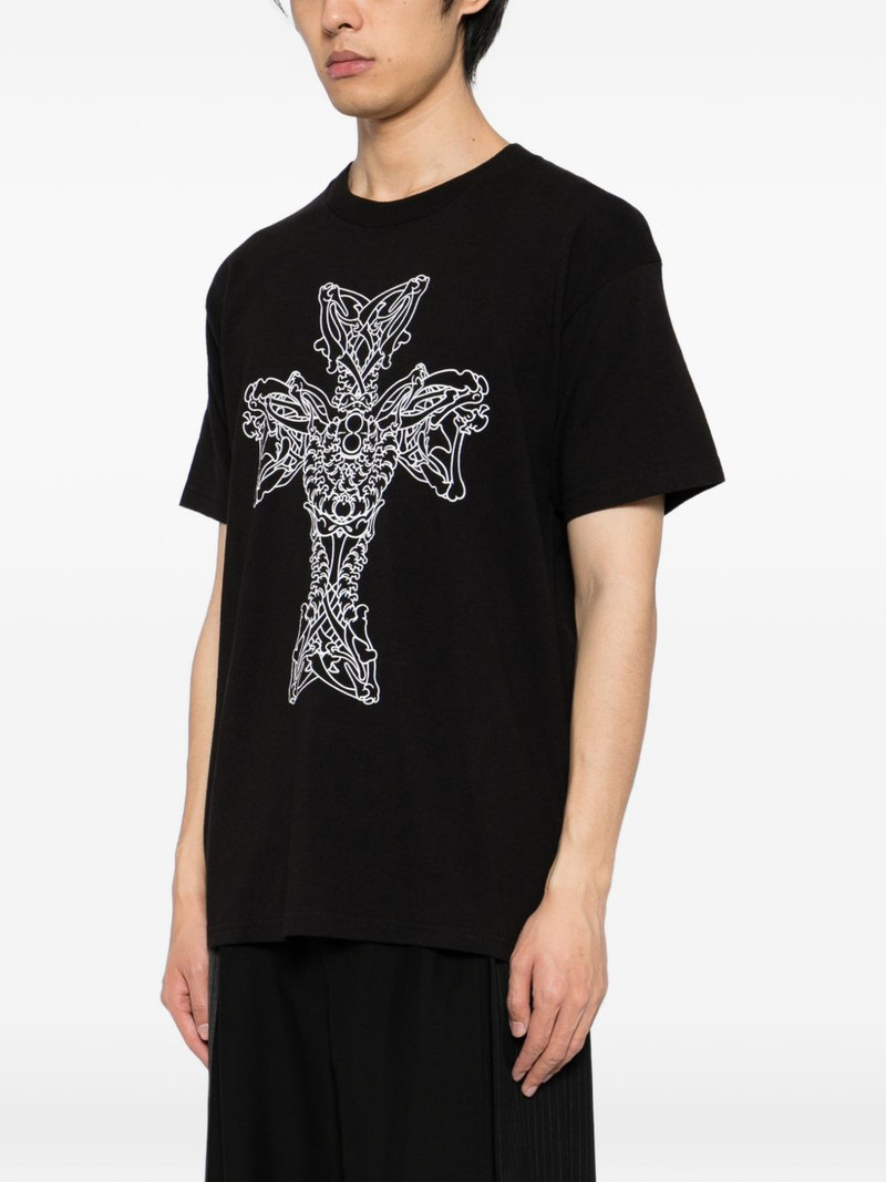 Y's for men × MASSES cotton printed T-shirt 3