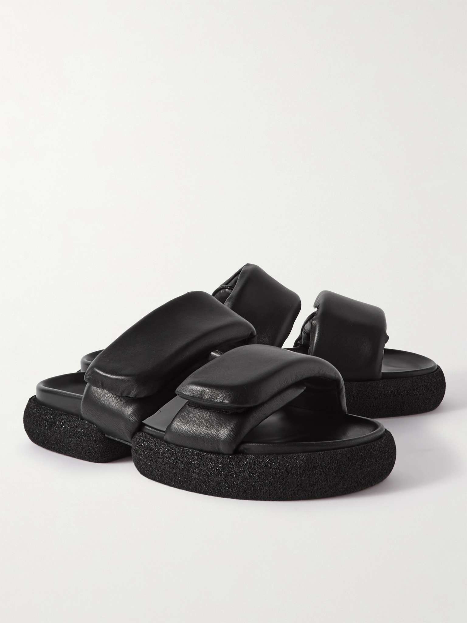 Padded Leather Sandals - 4