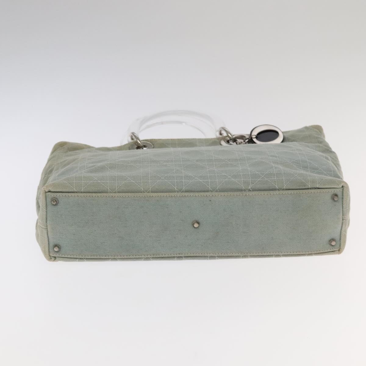 DIOR Canage Hand Bag Denim Blue Silver - 9
