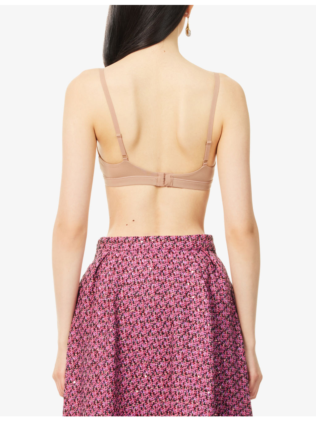 Flower-Embroidery Crop Knitted Cardigan - 4