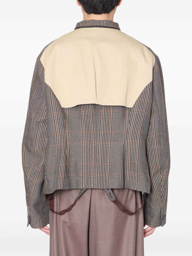 Kolor checked panelled jacket outlook