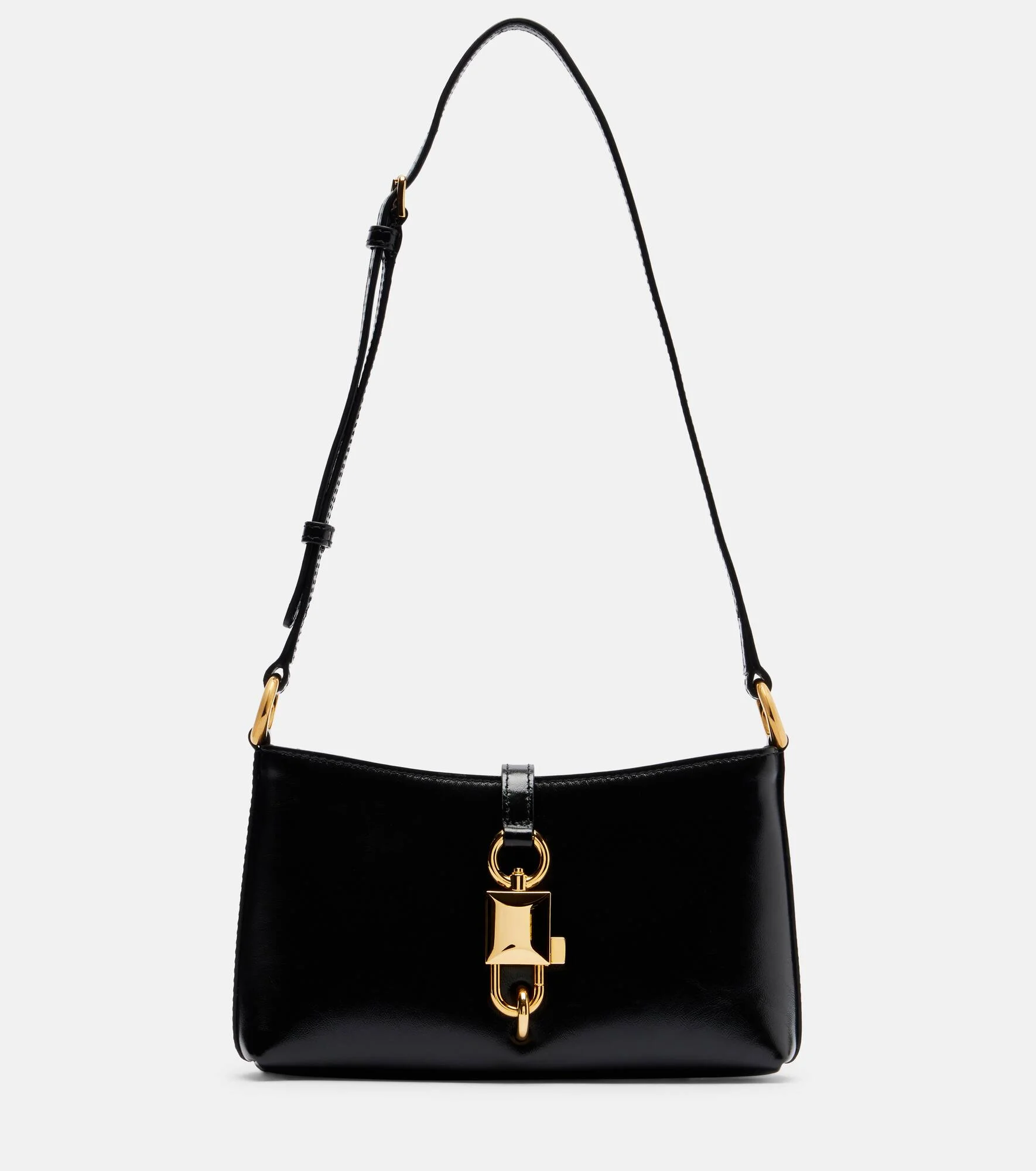 Lock leather shoulder bag - 1