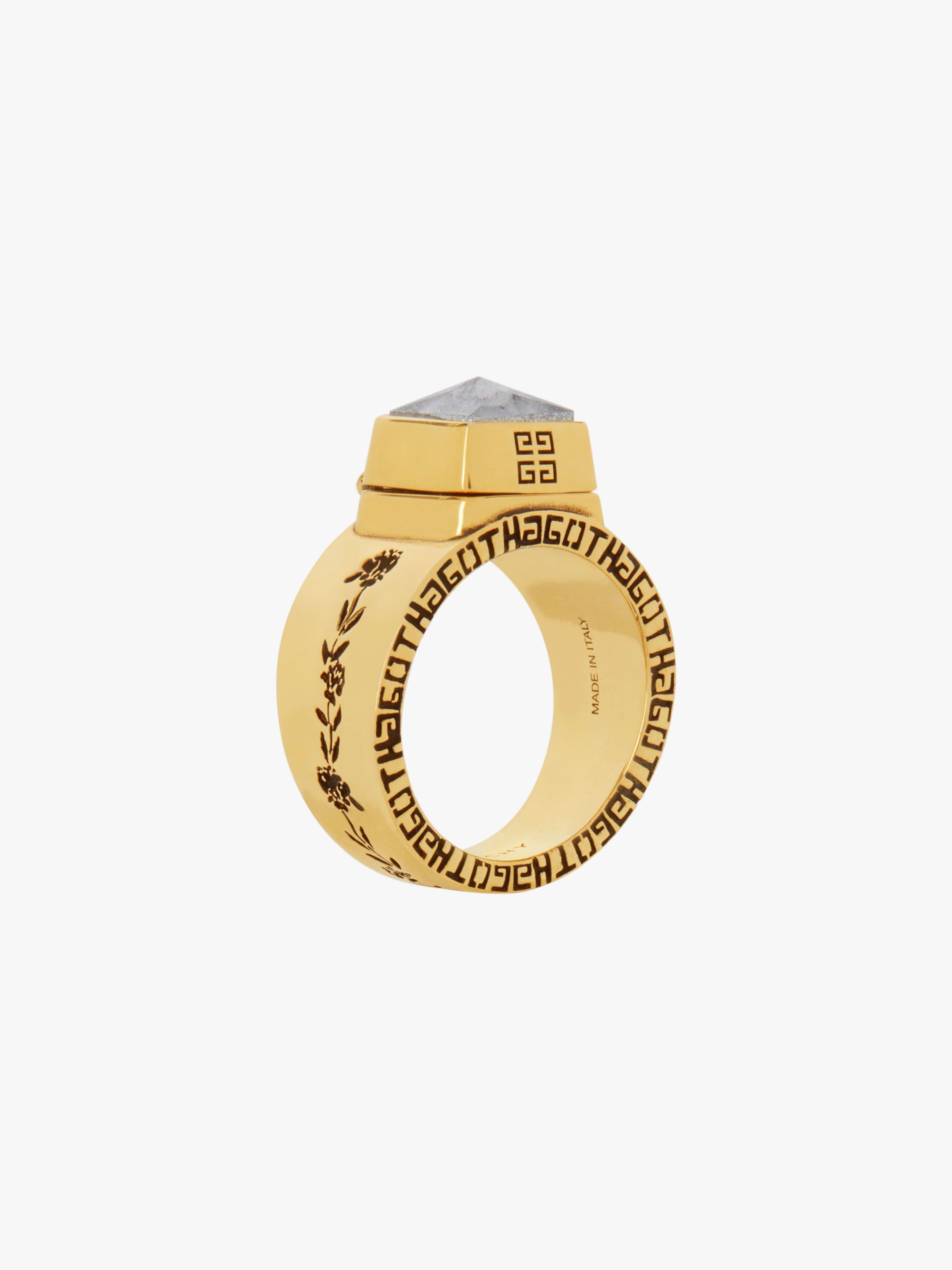 SECRET RING IN METAL WITH REAPER PATTERN - 5