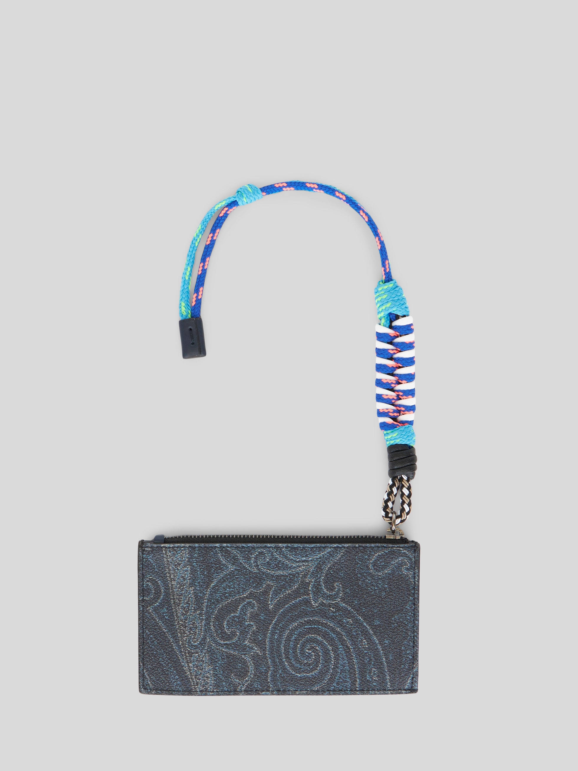 PAISLEY CARD HOLDER WITH WOVEN CORD - 2