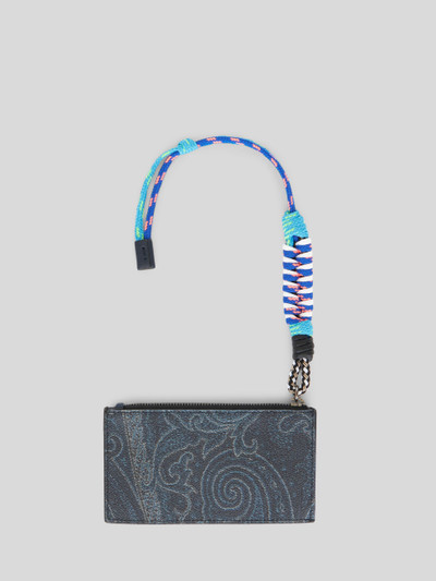 Etro PAISLEY CARD HOLDER WITH WOVEN CORD outlook