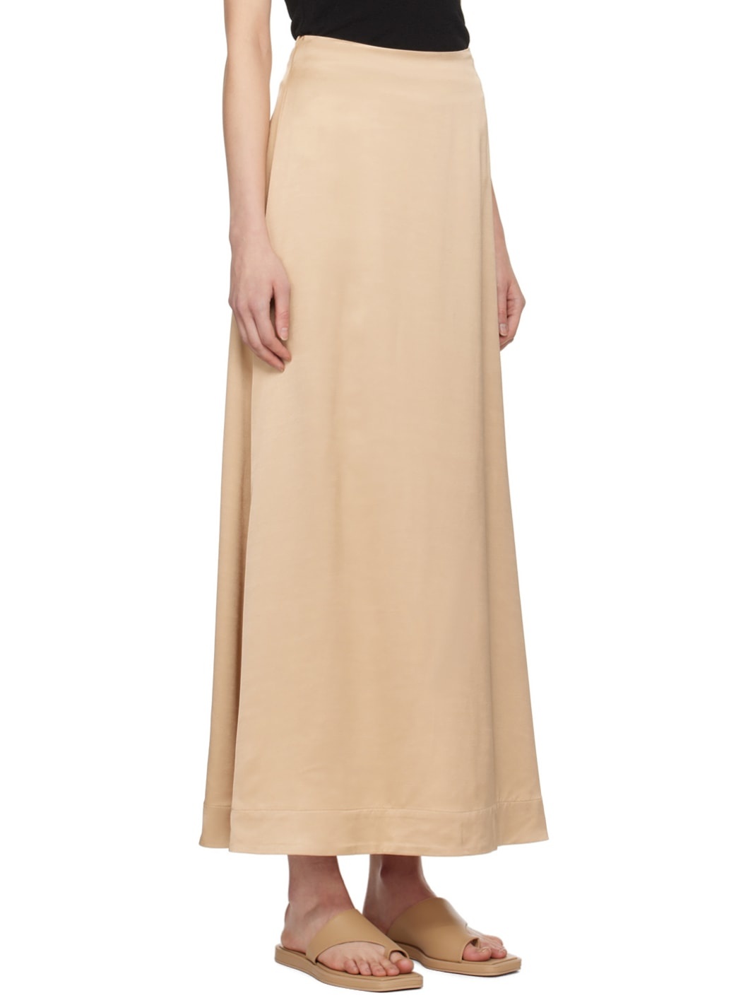 Beige Gilded Maxi Skirt - 2