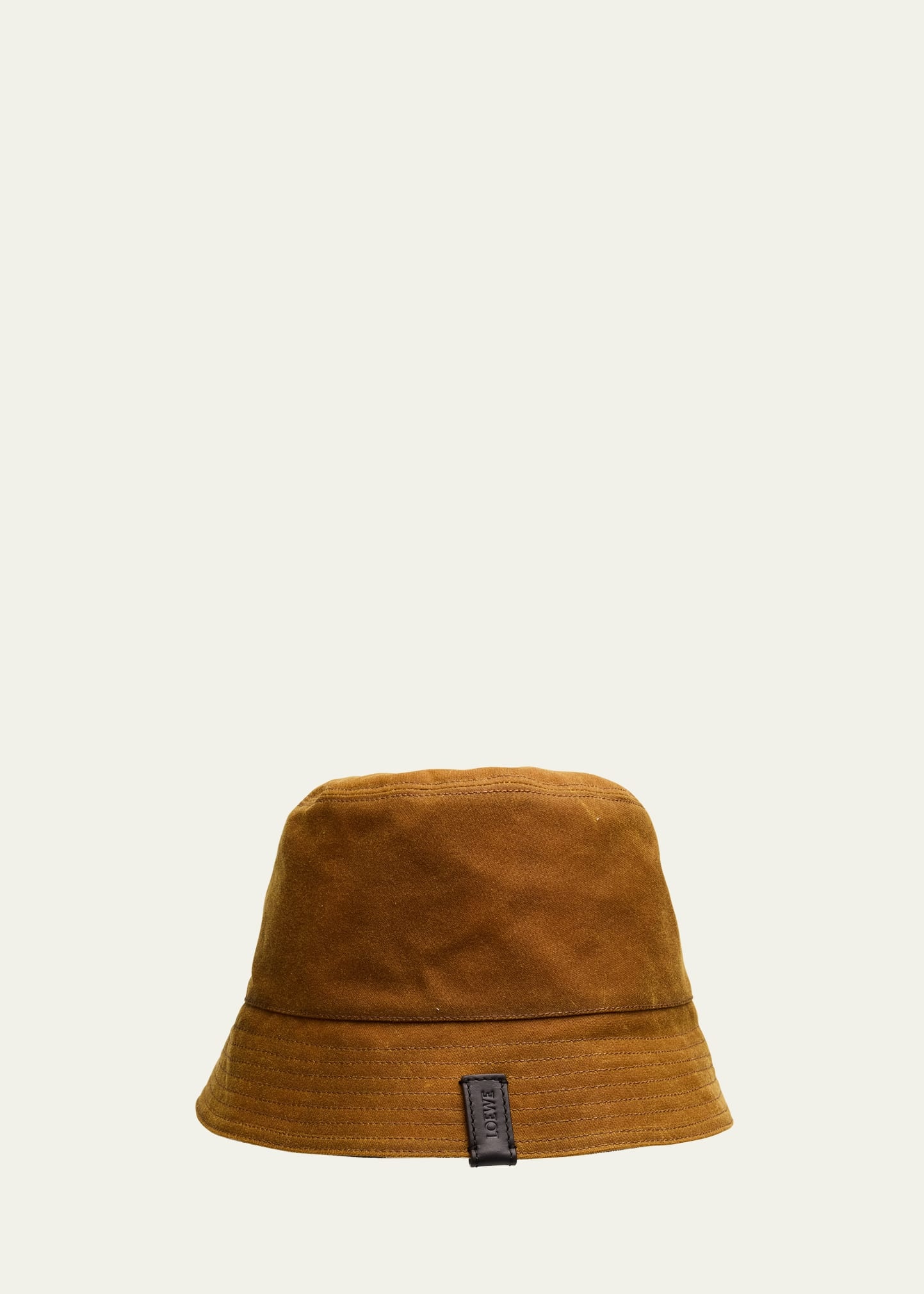 Men's Waxed Canvas and Tartan Reversible Bucket Hat - 1
