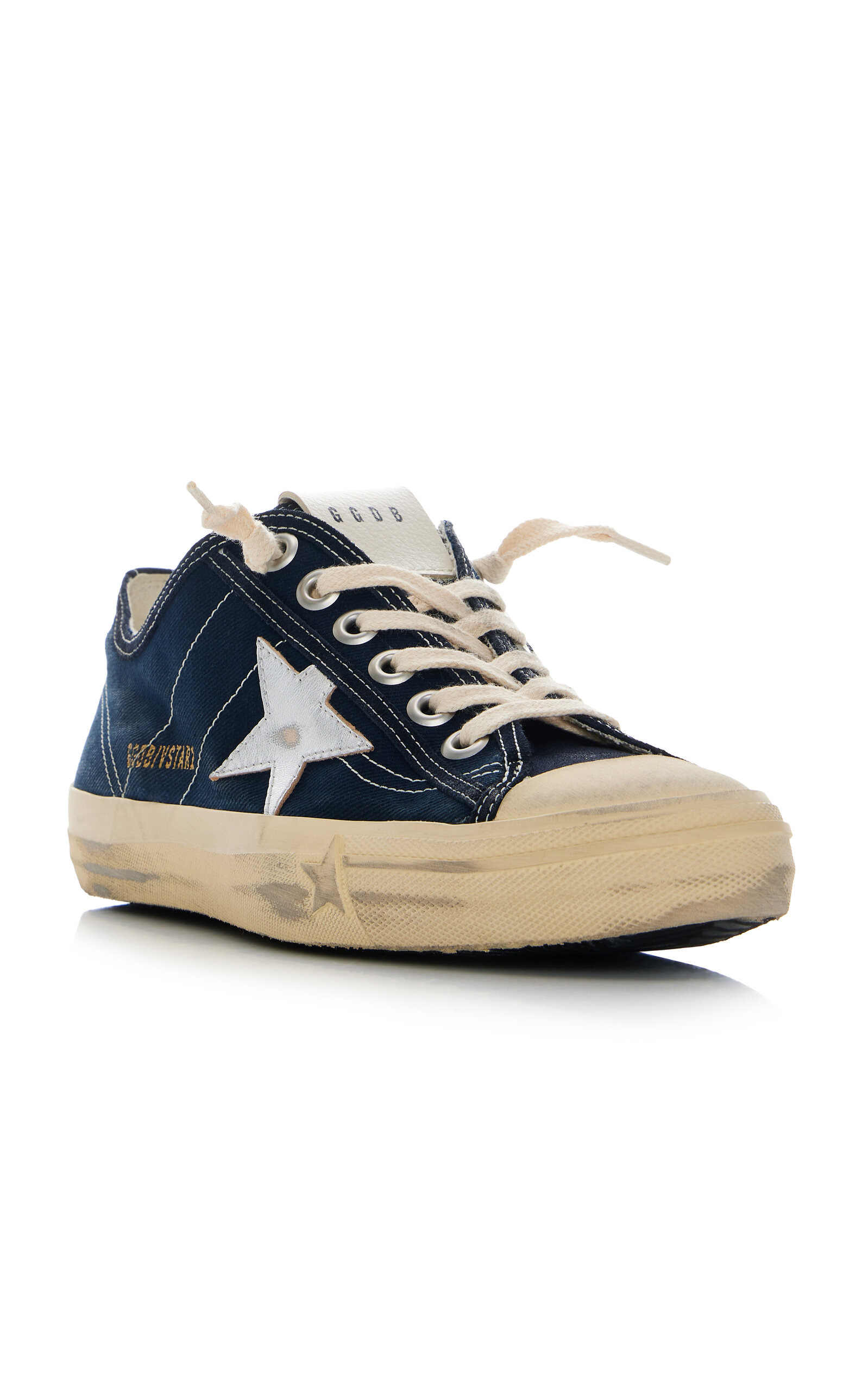 V-Star 2 Leather-Trimmed Denim Sneakers blue - 5