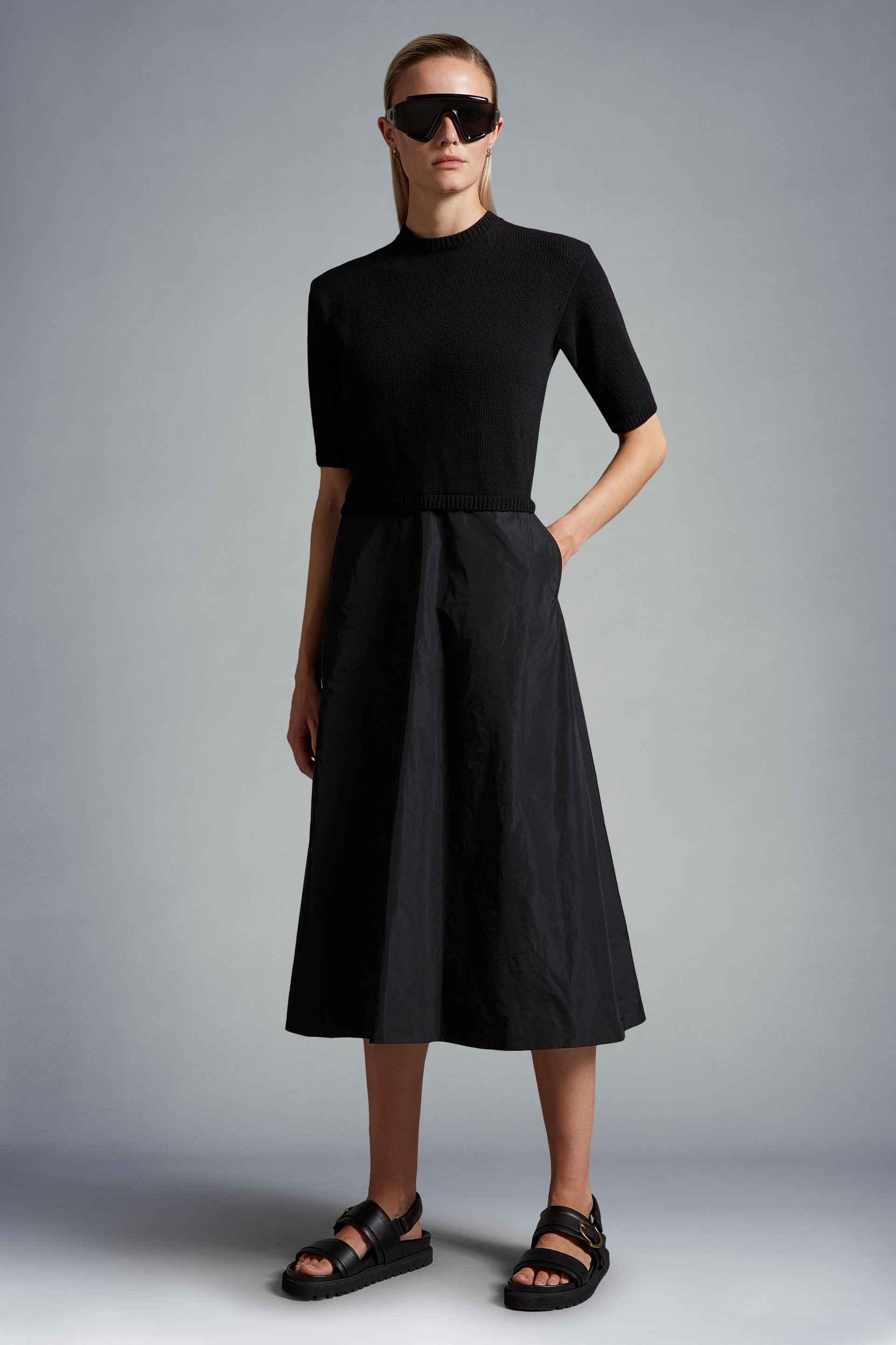 Wool & Taffeta Dress - 2