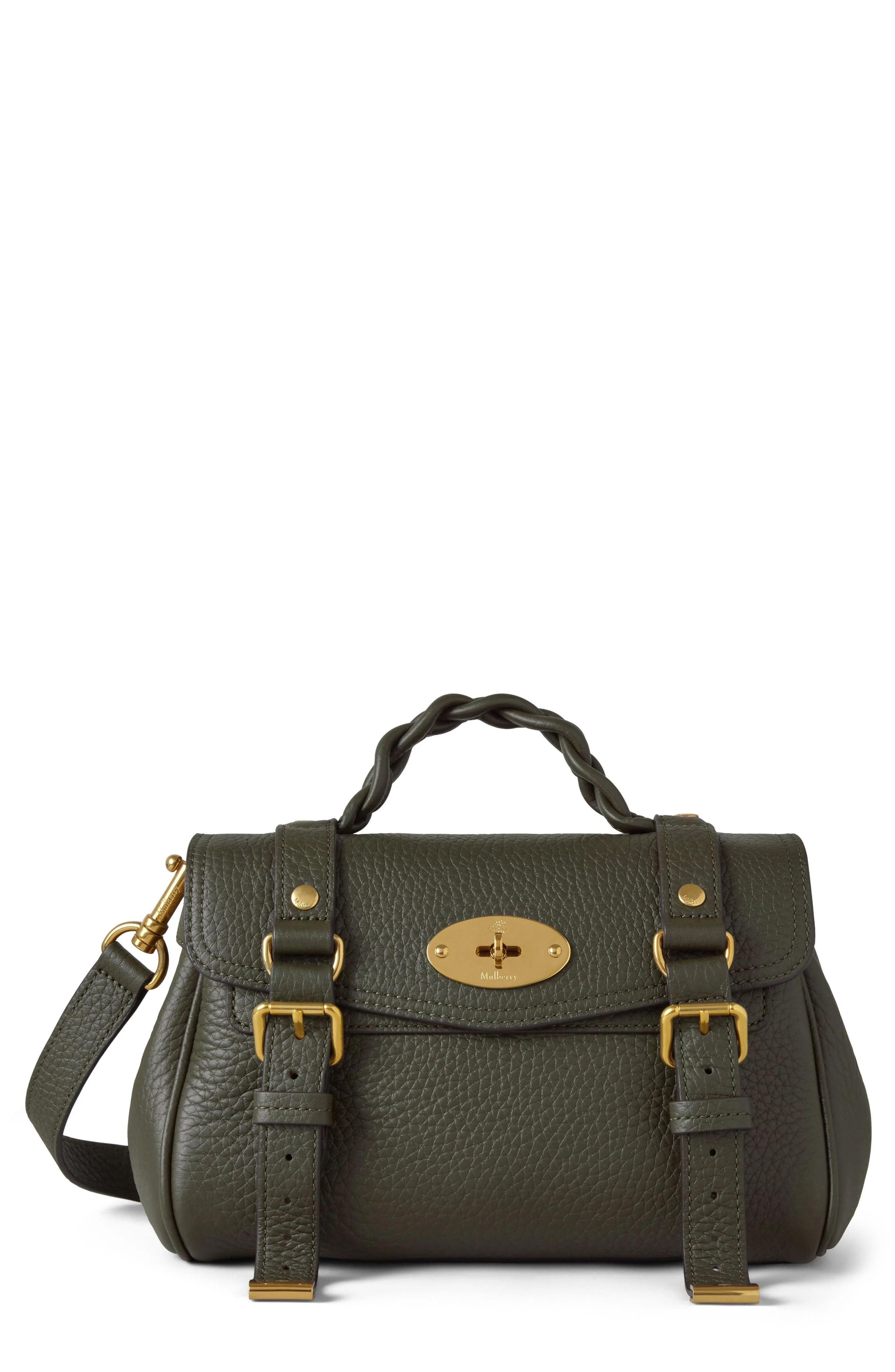 Mulberry Mini Alexa Leather Satchel in Juniper Green at Nordstrom - 1