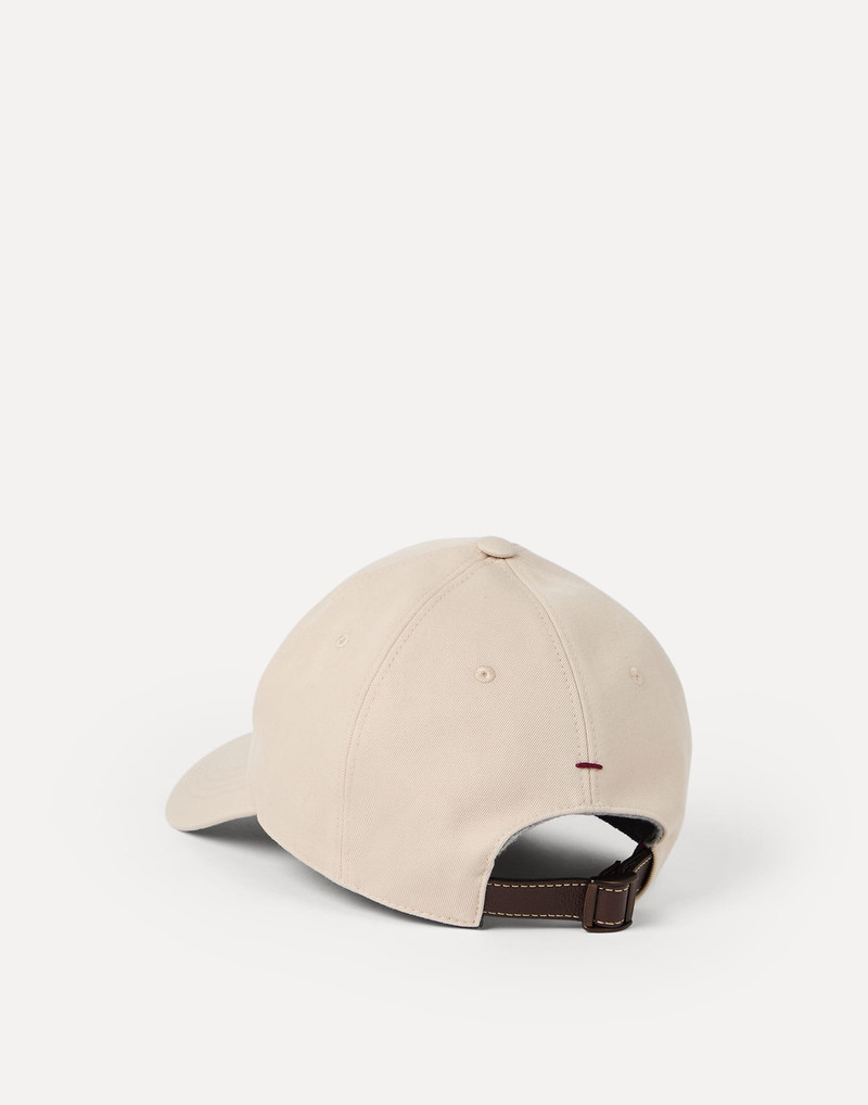 Brunello Cucinelli Garment-dyed twisted cotton gabardine baseball cap with embroidered logo outlook