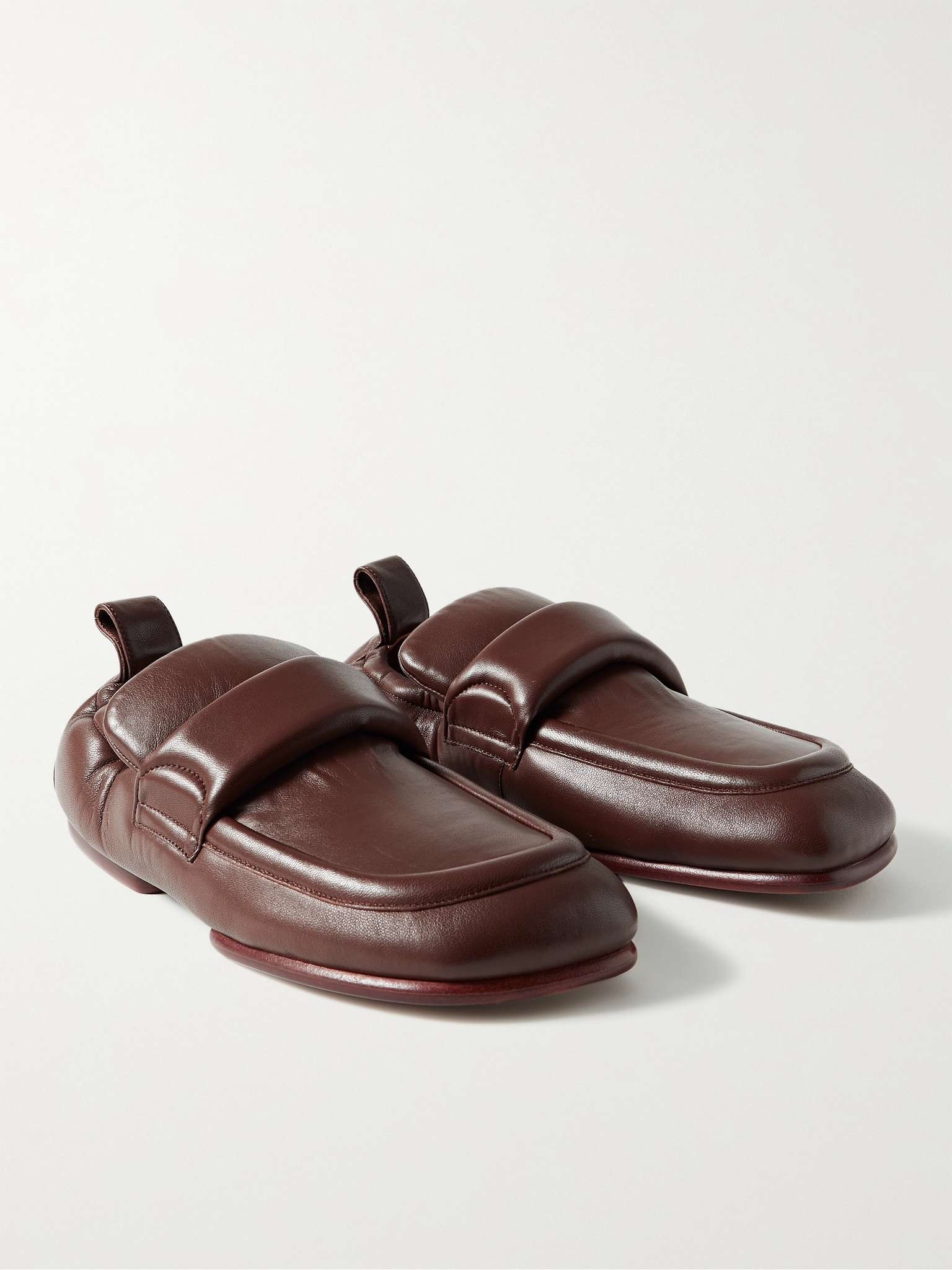 Padded Leather Loafers - 4