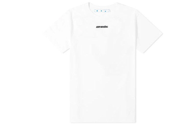 Off-White Marker Short-Sleeve Slim Tee 'White/Blue' OMAA027E20JER0050145 - 1