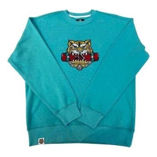 Converse New Year Series Tiger Pattern Round Neck Sweatshirt 'Lake Green' 10024319-A03 - 1