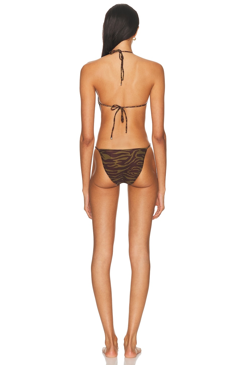 Zebra Printed One Piece Swimsuit - 5