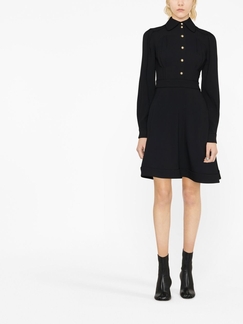 A-line mini shirt dress - 2