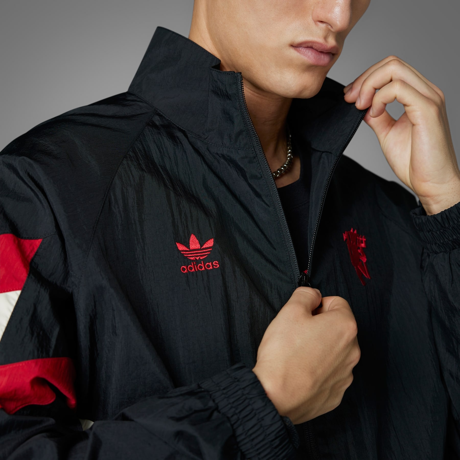 ★関税込★adidas★Manchester United Originals Track Top★ adidas Originals Manchester United Track Top - Black/MUFC