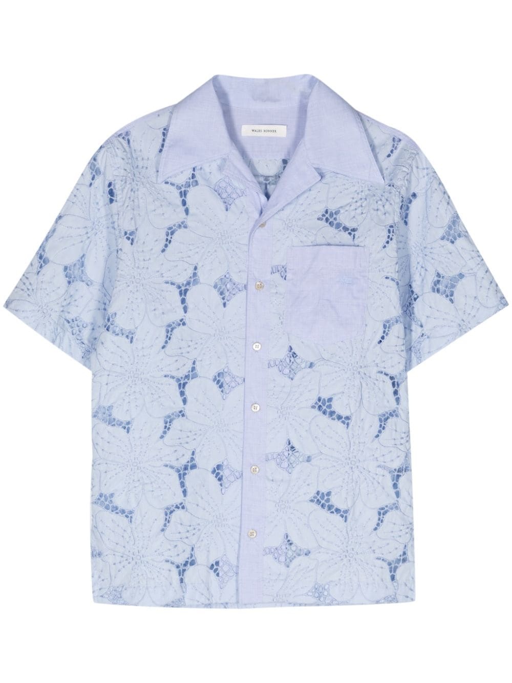 Highlife floral-lace bowling shirt - 1