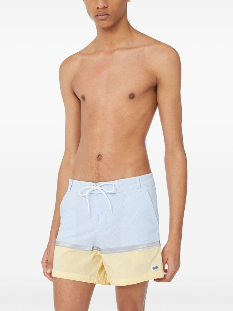 GCDS striped drawstring swim shorts outlook