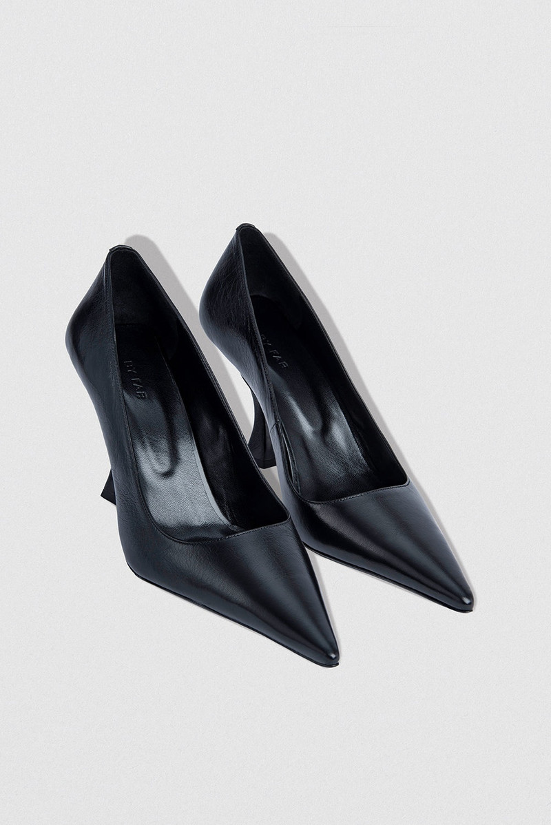 BY FAR VIVA BLACK CREASED LEATHER outlook