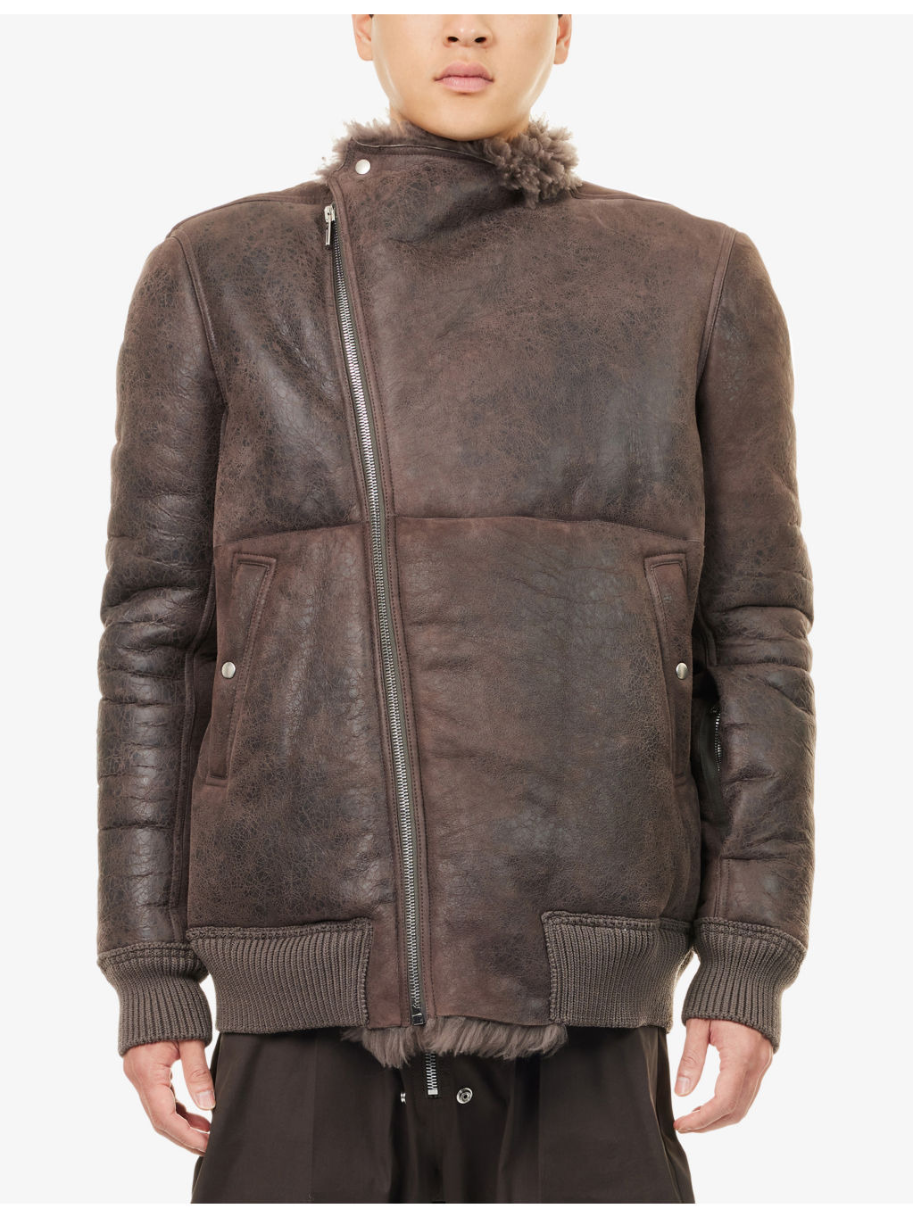 Hollywood Flight Long-Sleeve Shearling Jacket - 3