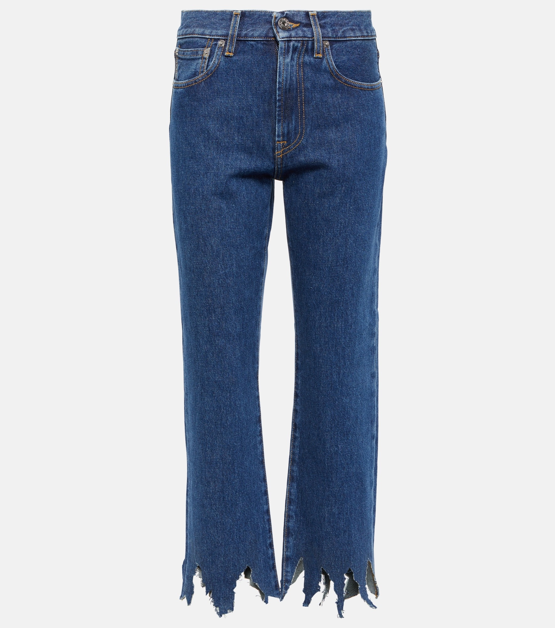 Distressed cropped jeans - 1