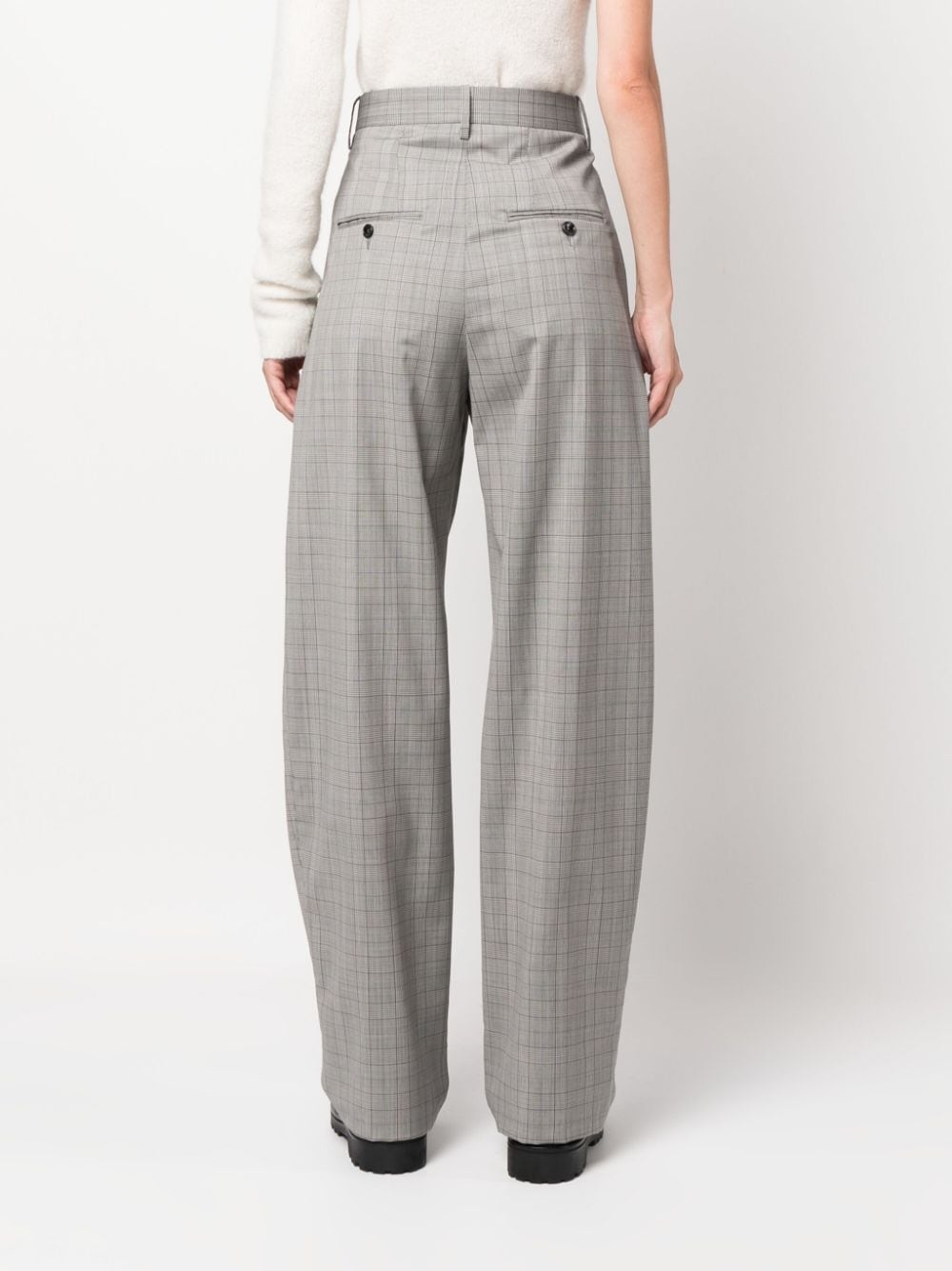 Sopiavea plaid-check tapered trousers - 4