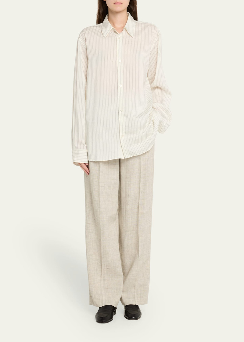 Studio Nicholson Pinstripe Boxy Shirt outlook