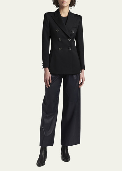 GIORGIO ARMANI Lana Double-Breasted Fluid Wool Jacket outlook