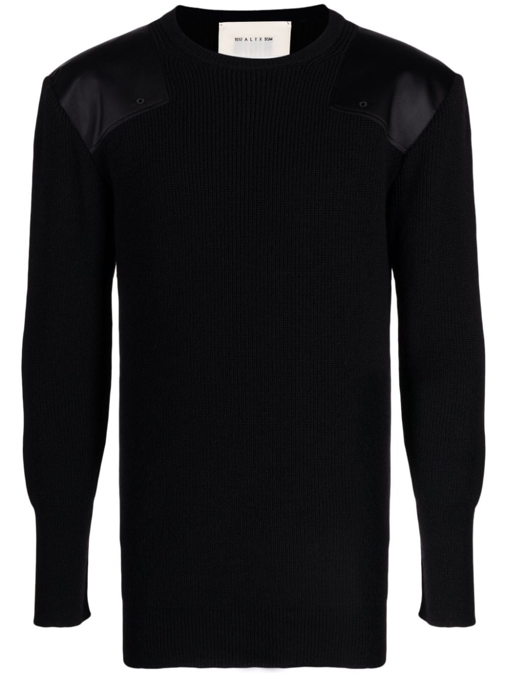 contrasting-patches ribbed-knit jumper - 1