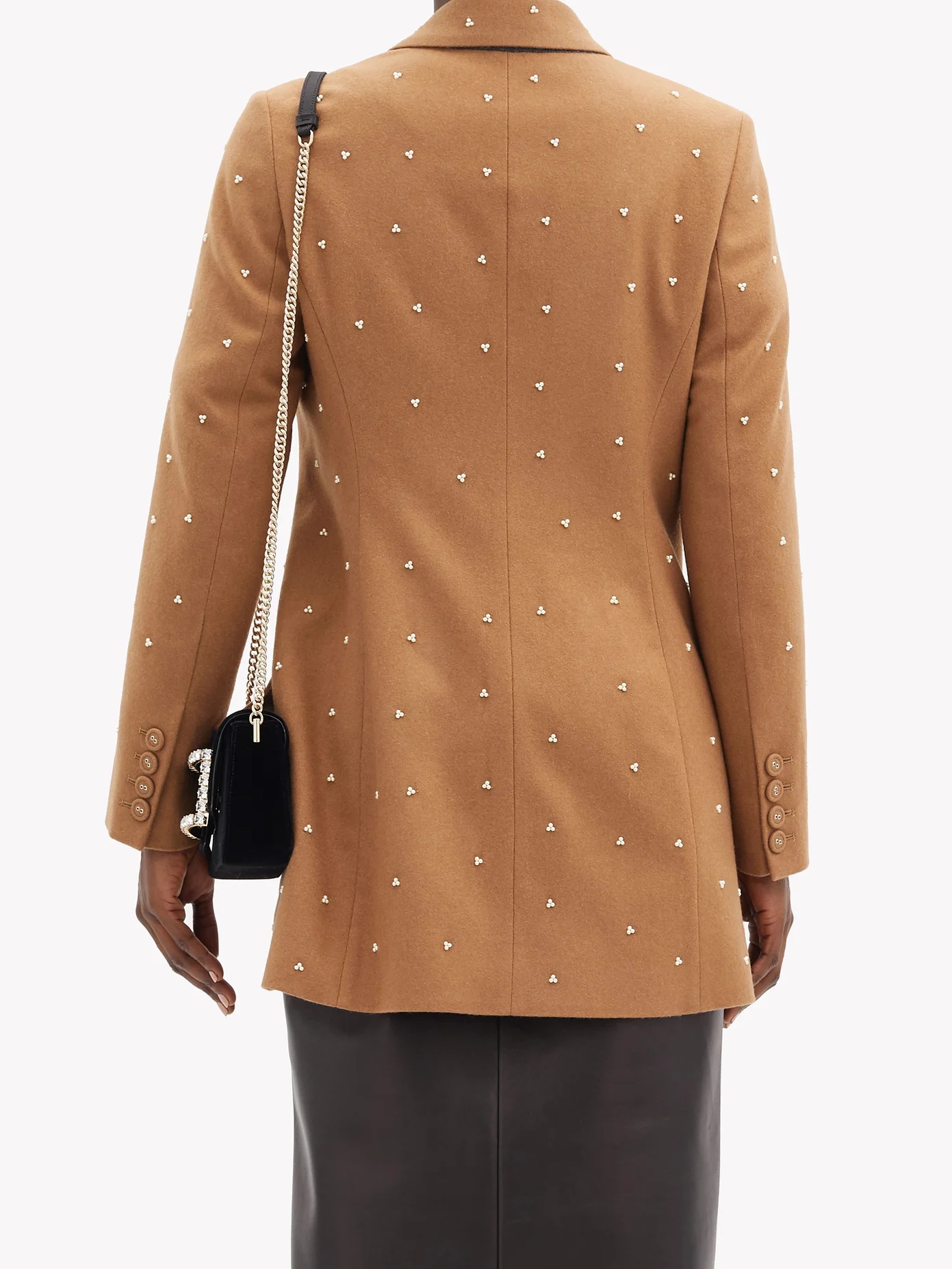 Beaumont pearl-embellished wool-blend jacket - 5