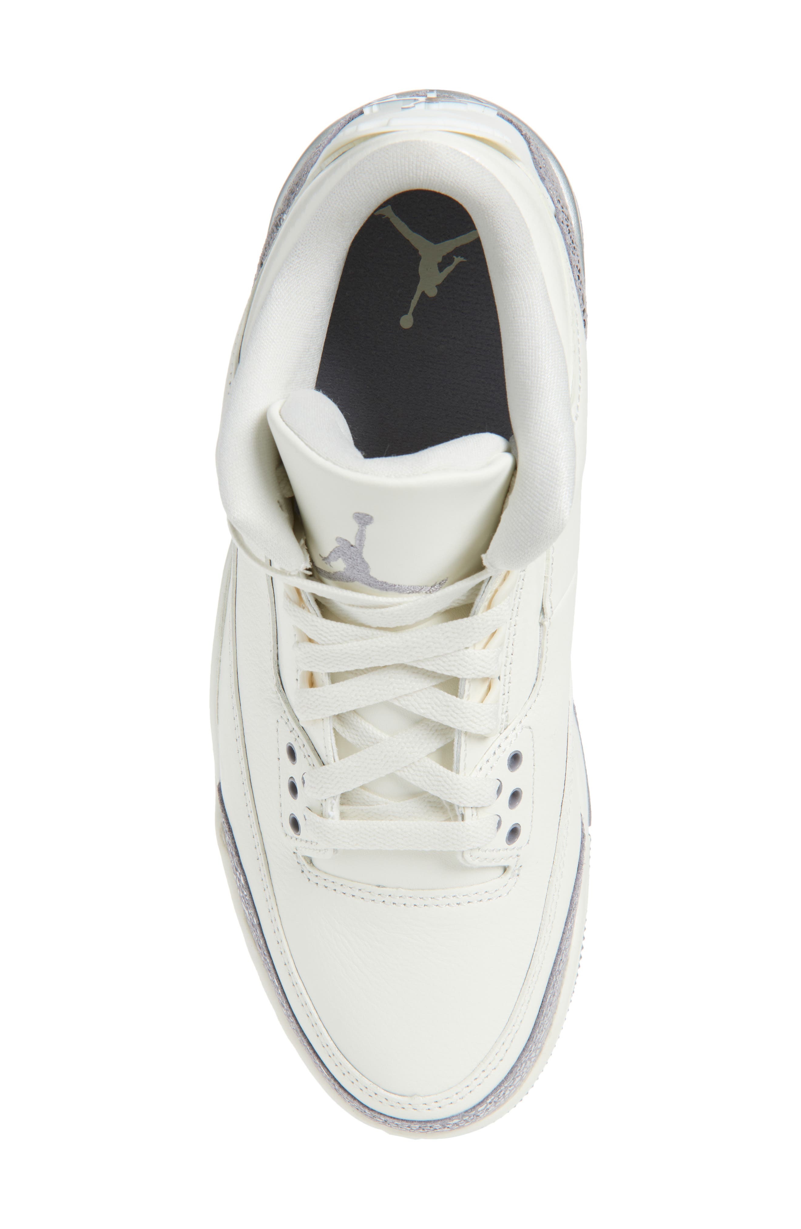 Air Jordan 3 Retro Basketball Sneaker in Sail/Cement Grey/Silver at Nordstrom - 5
