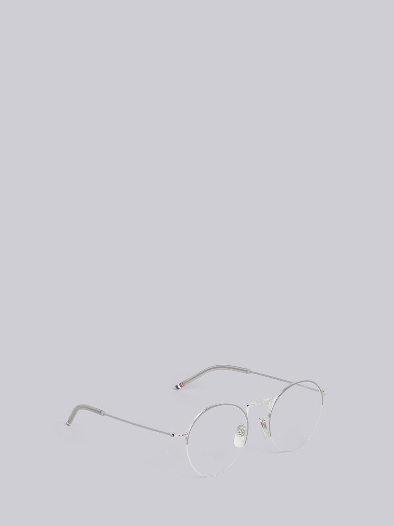 TB118 - Silver Hingeless Round Glasses 4