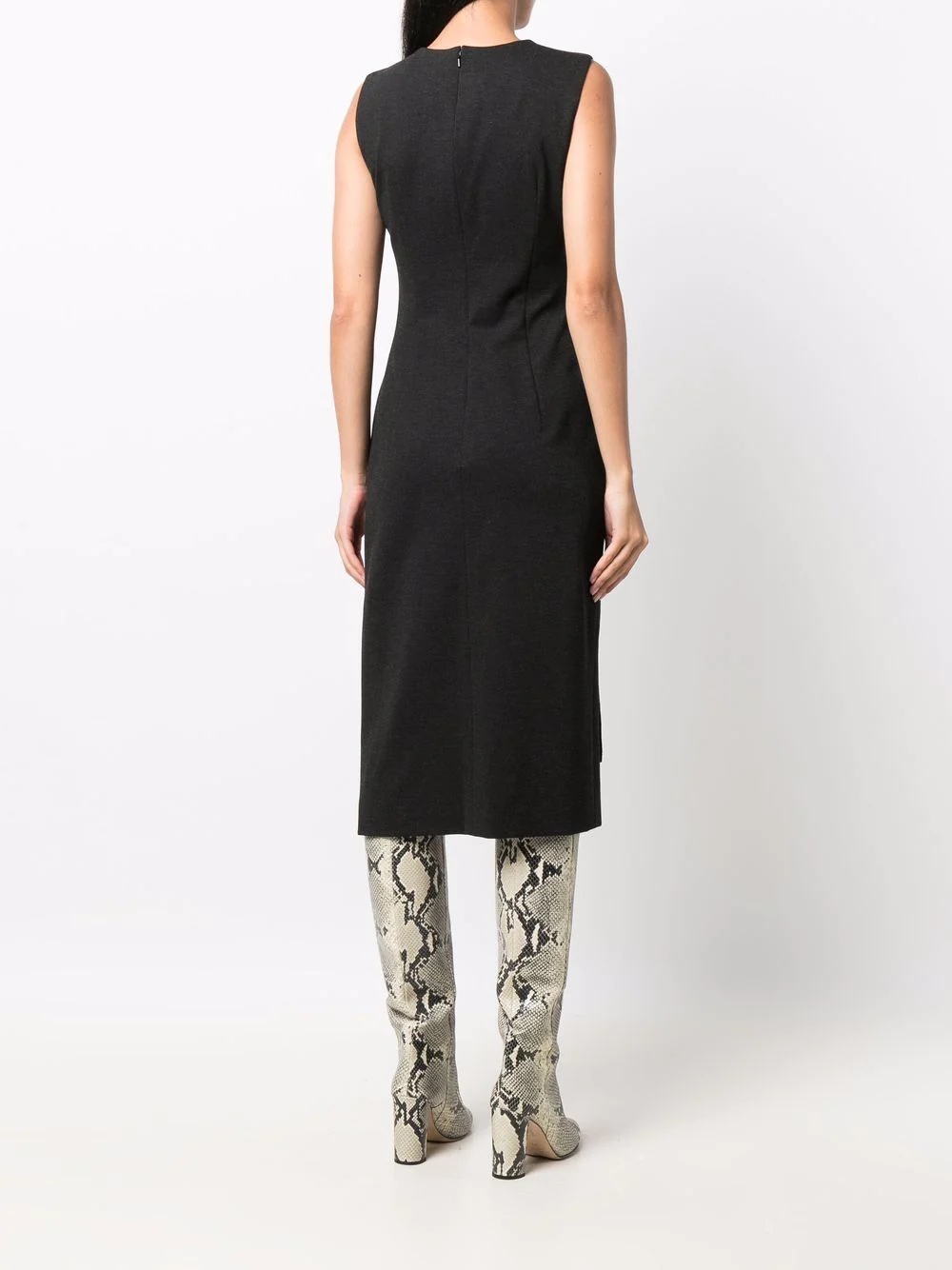 gathered-detail shift dress - 4