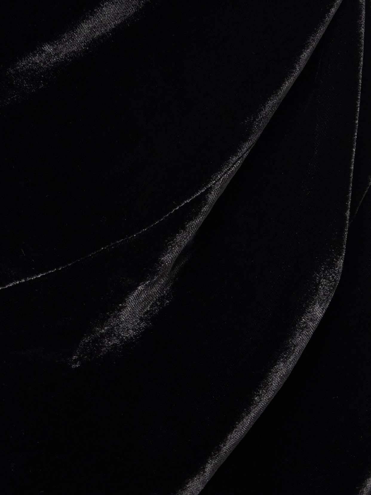 Embellished Draped Velvet Maxi Dress - 4