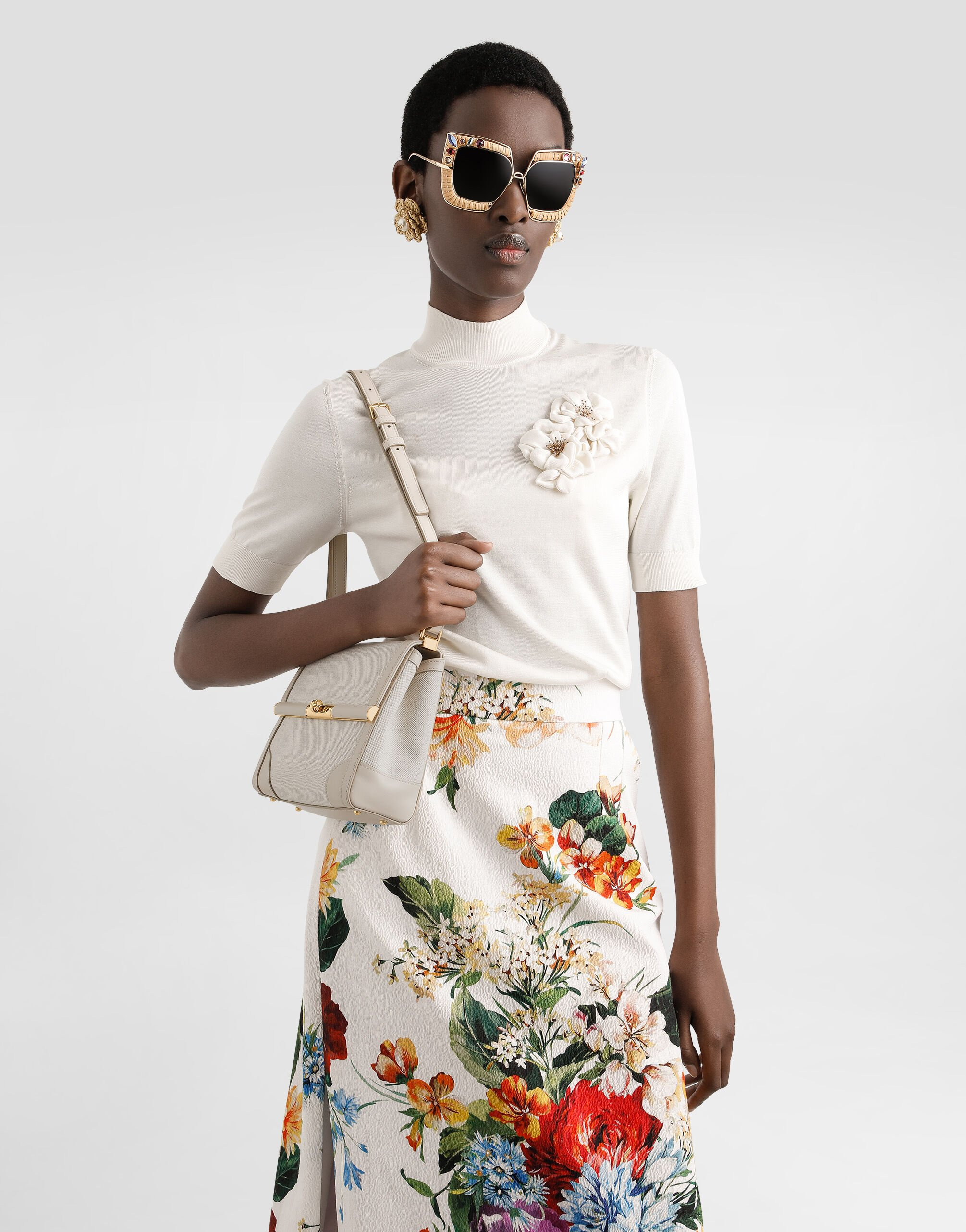 Marlene bag in fabric and calfskin - 2