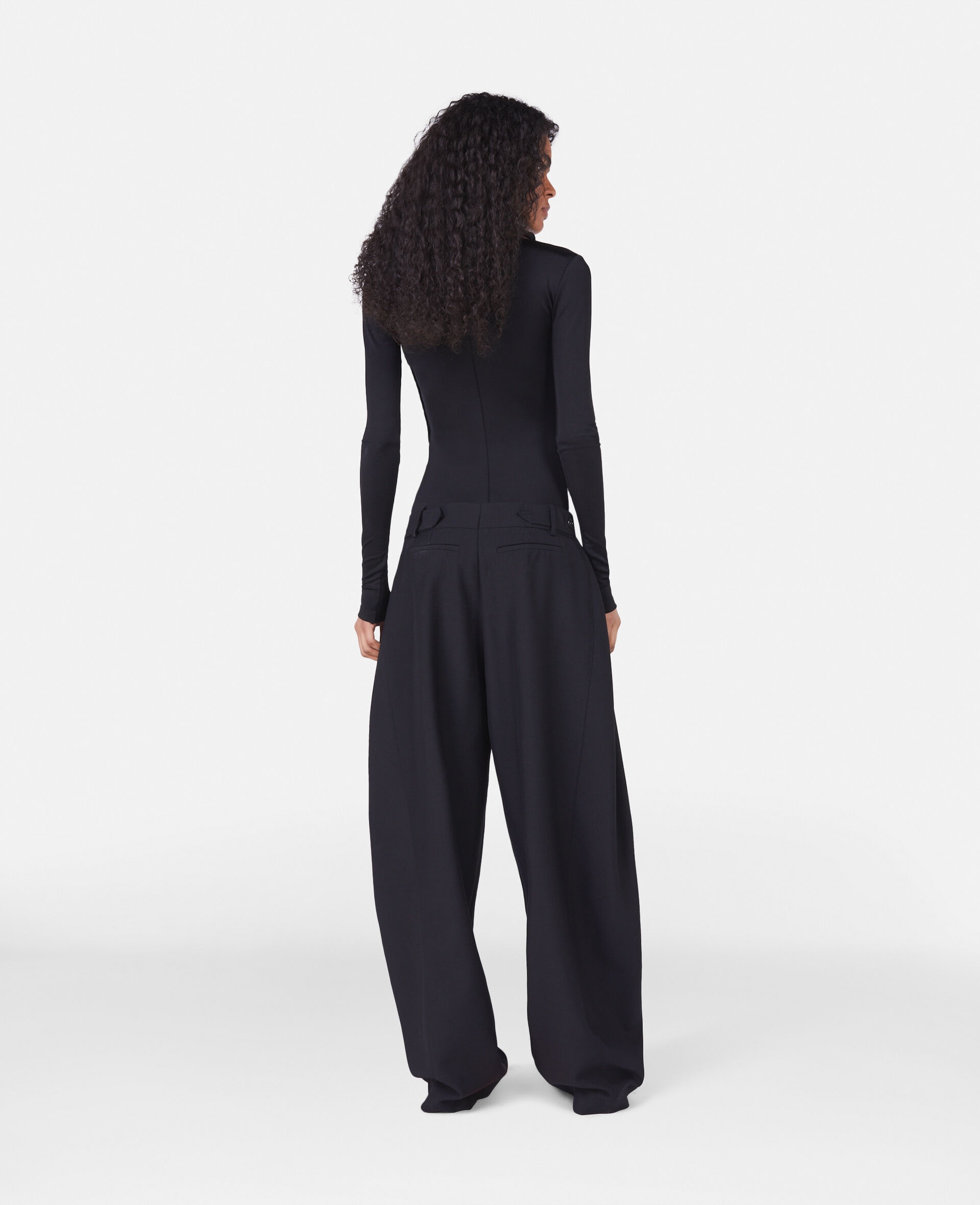 Pleated Wide Leg Trousers - 3