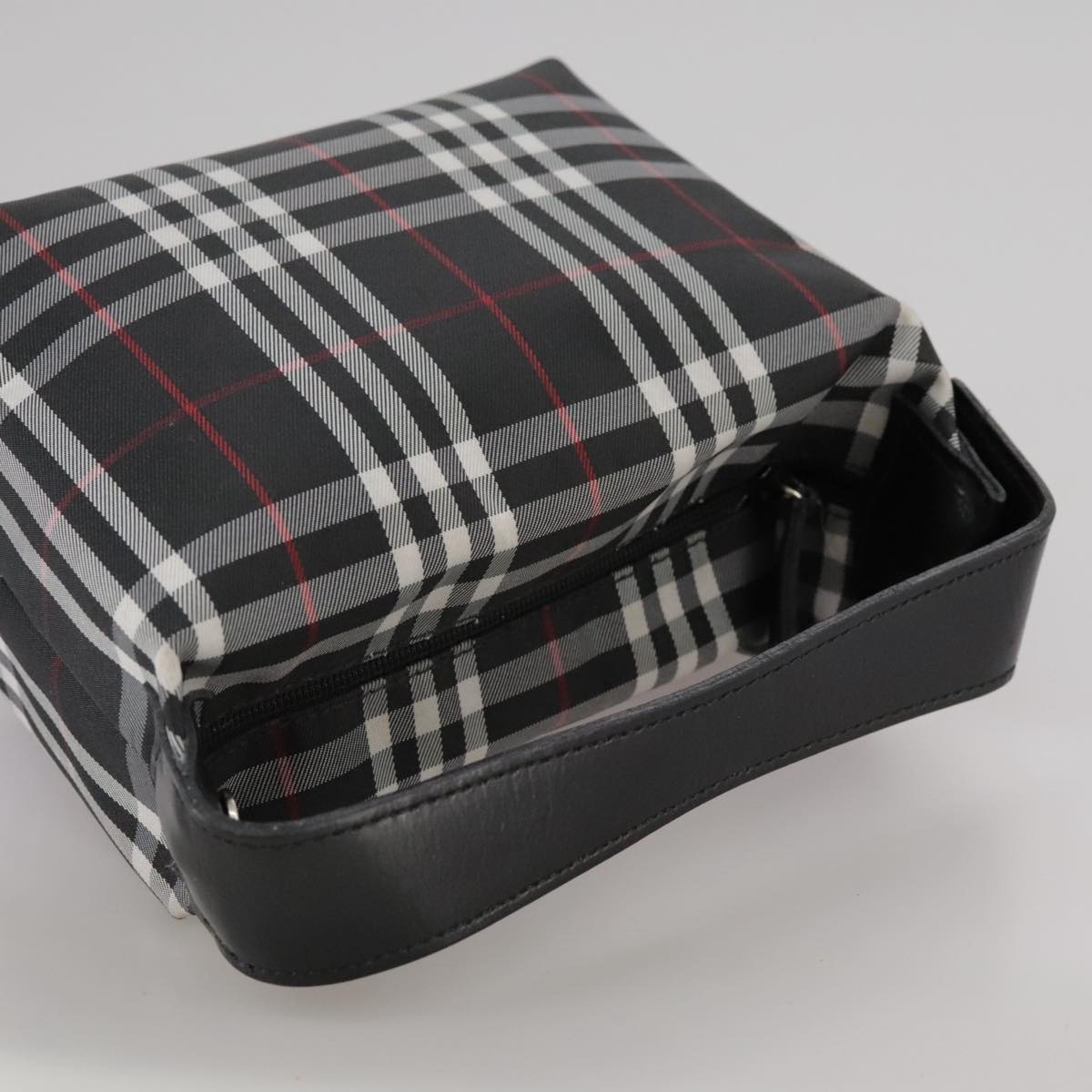 Burberry Nova Check Hand Bag Nylon Black - 6