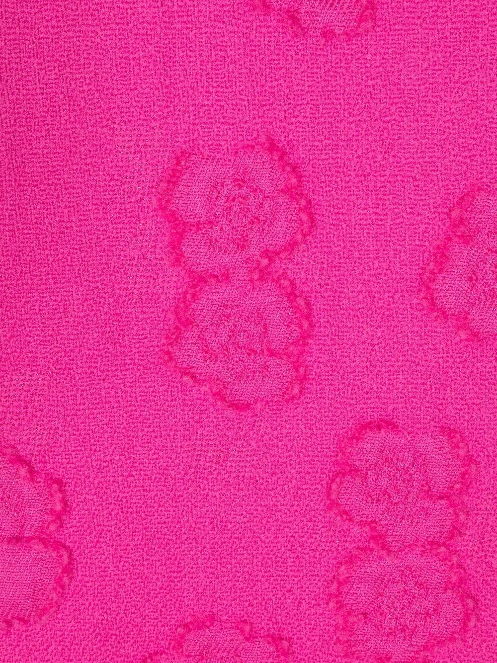 floral-pattern knitted scarf - 2
