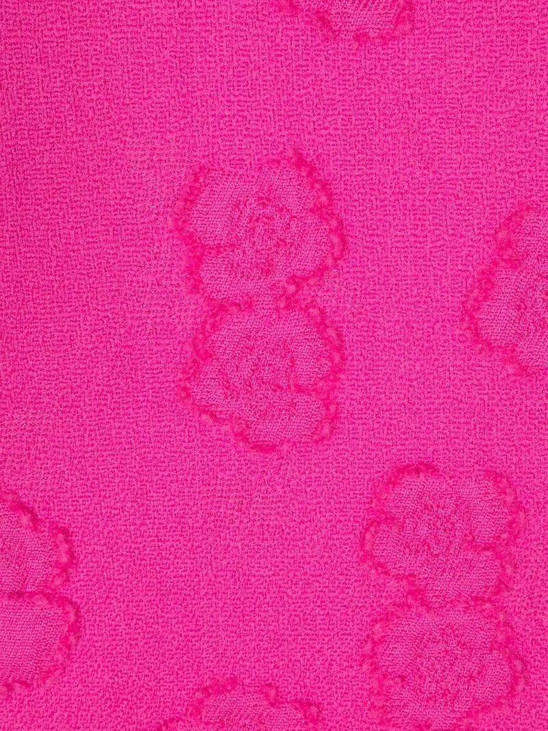 Valentino floral-pattern knitted scarf outlook