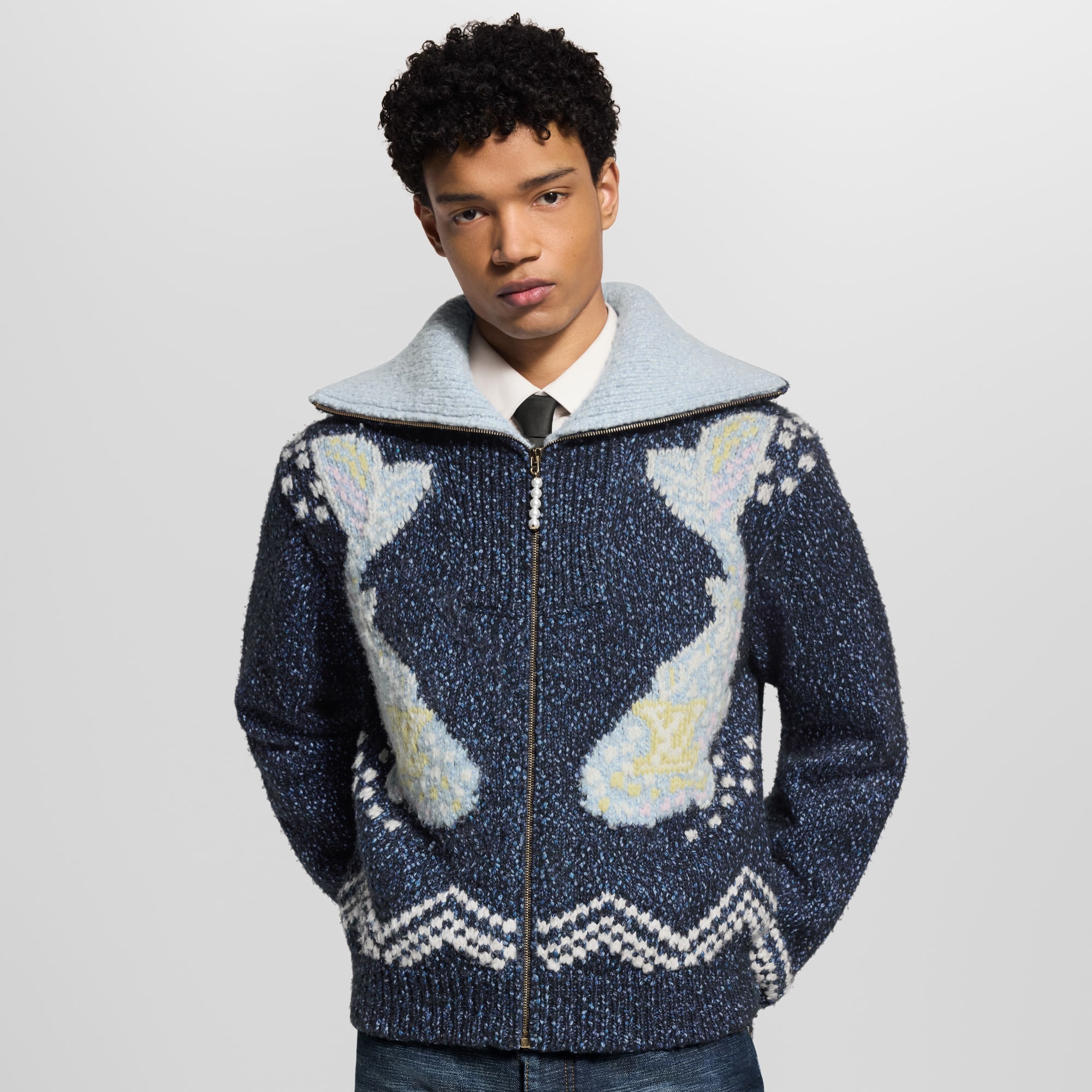 Zippered Knitted Blouson - 2