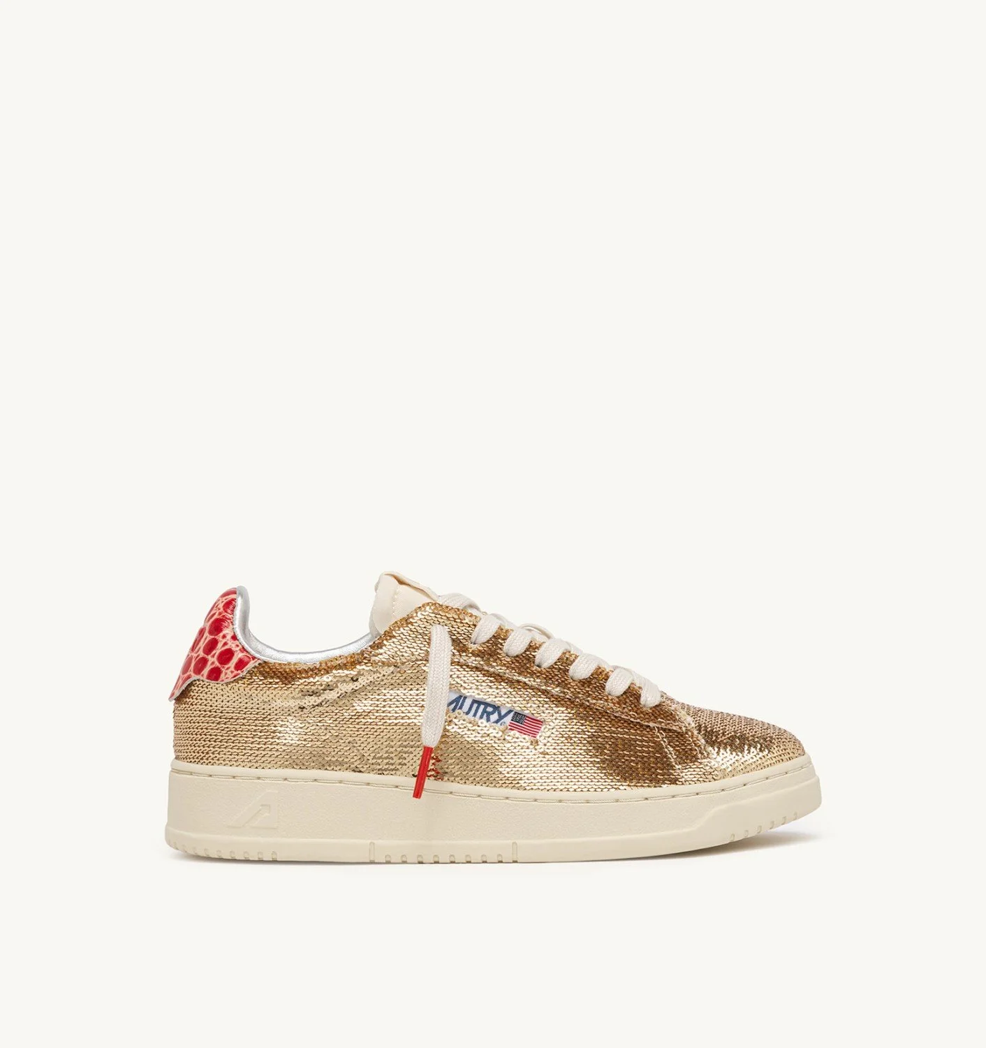 DALLAS LOW 'SPARKLING' SNEAKERS IN PLATINUM SEQUINS - 1