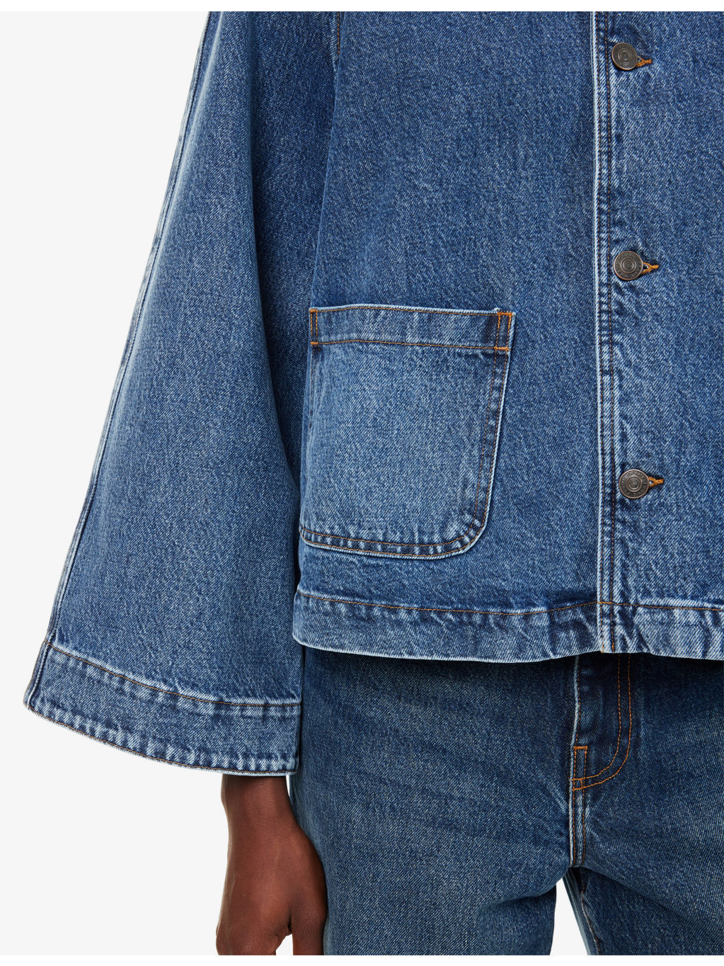 The Swing Raglan-Sleeves Denim Jacket - 6